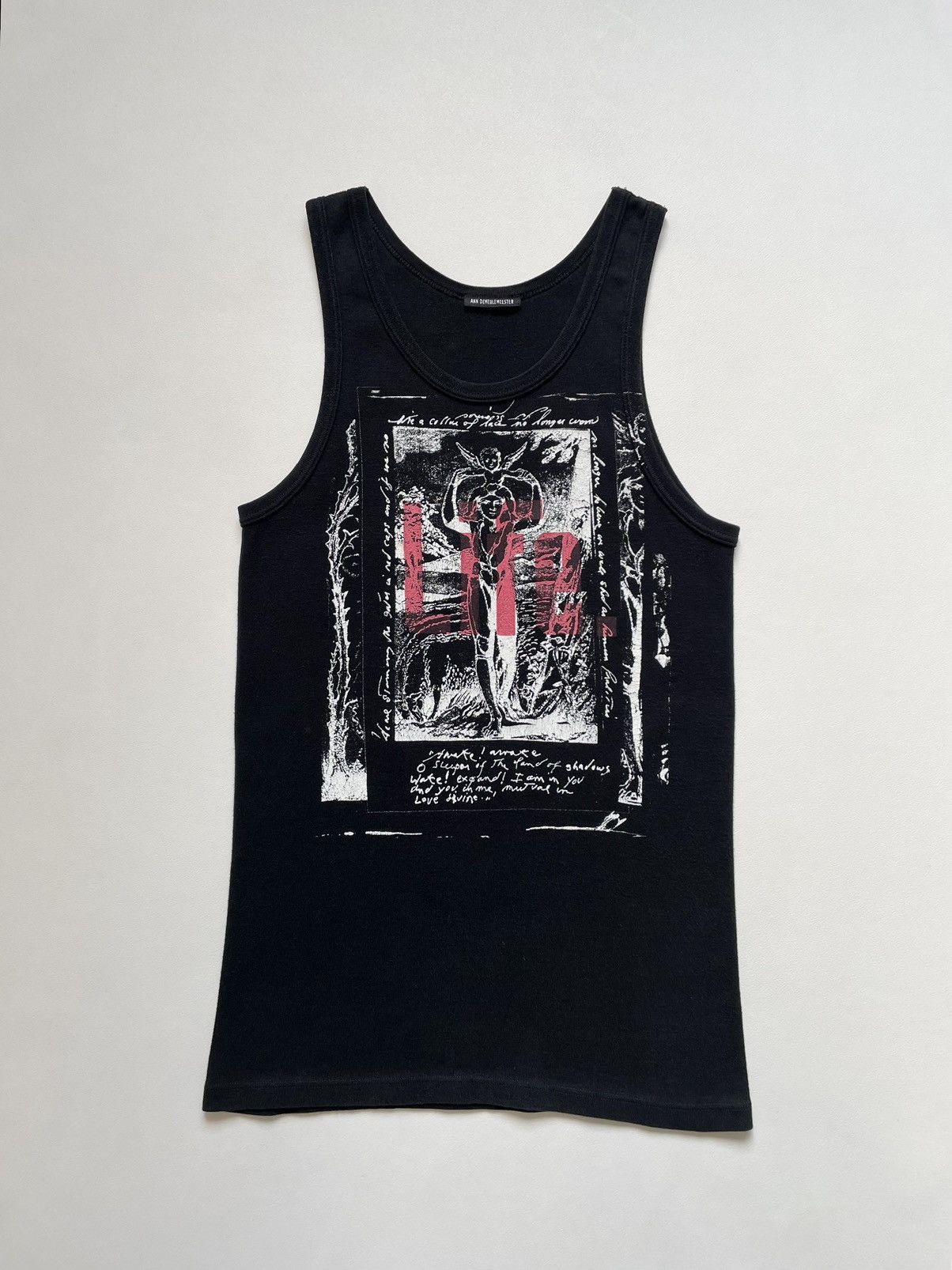 Ann Demeulemeester S/S 03 Patti Smith ‘LIFE’ Poem Print Vest Size S / US 4 / IT 40 - 12 Thumbnail