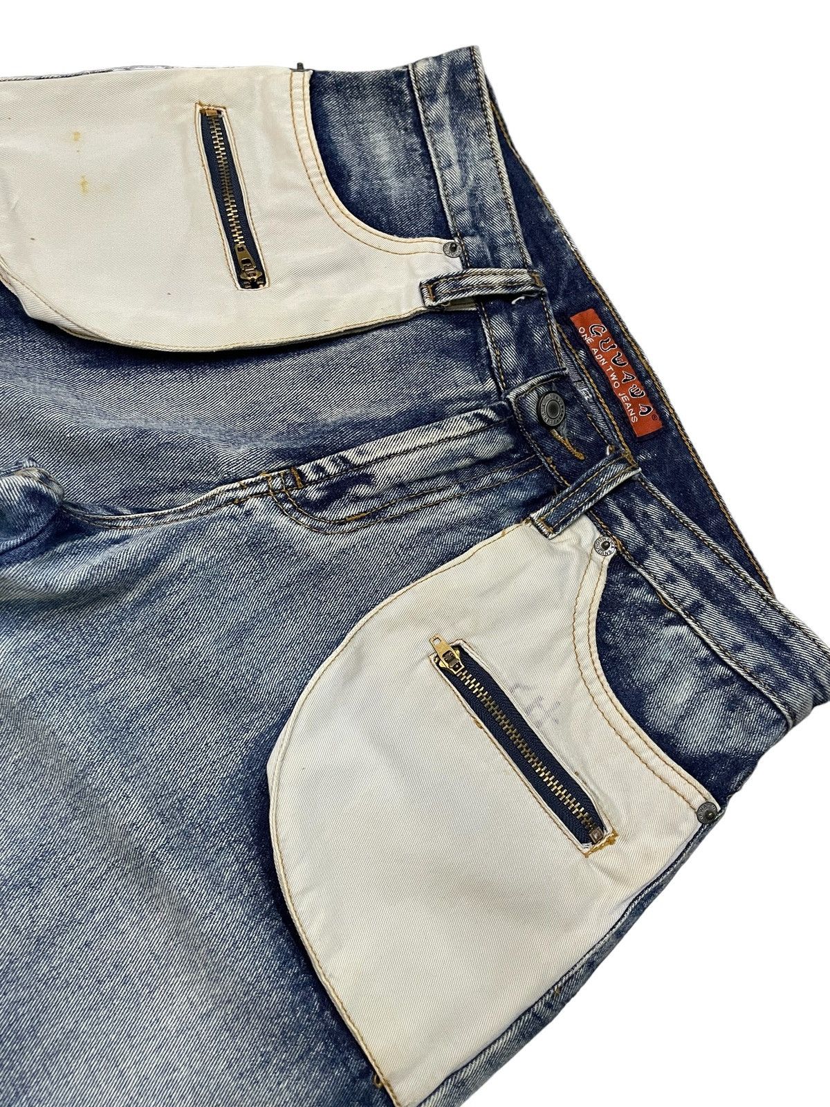 Hysteric Glamour × Japanese Brand Guwawa Japan Enzyme Wash Loose Baggy Kevlar Jeans Size US 29 - 12 Thumbnail
