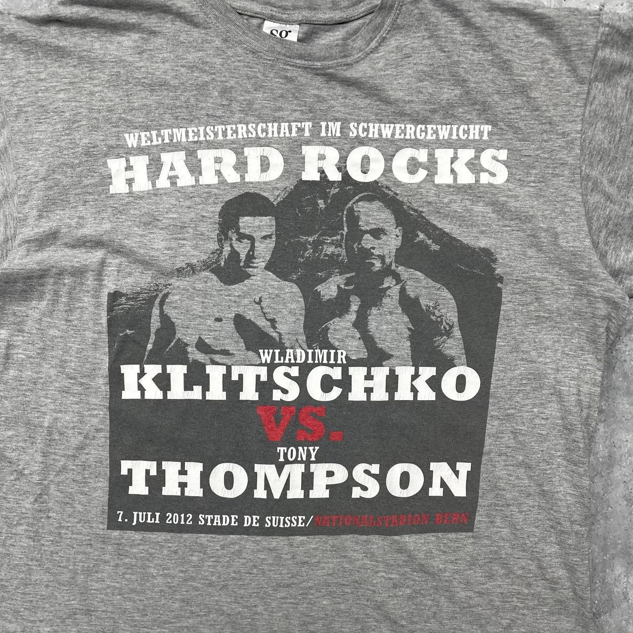Vintage Klitschko VS Thompson Hard Rocks Boxing Promo T Shirt Gray Size US M / EU 48-50 / 2 - 2 Thumbnail