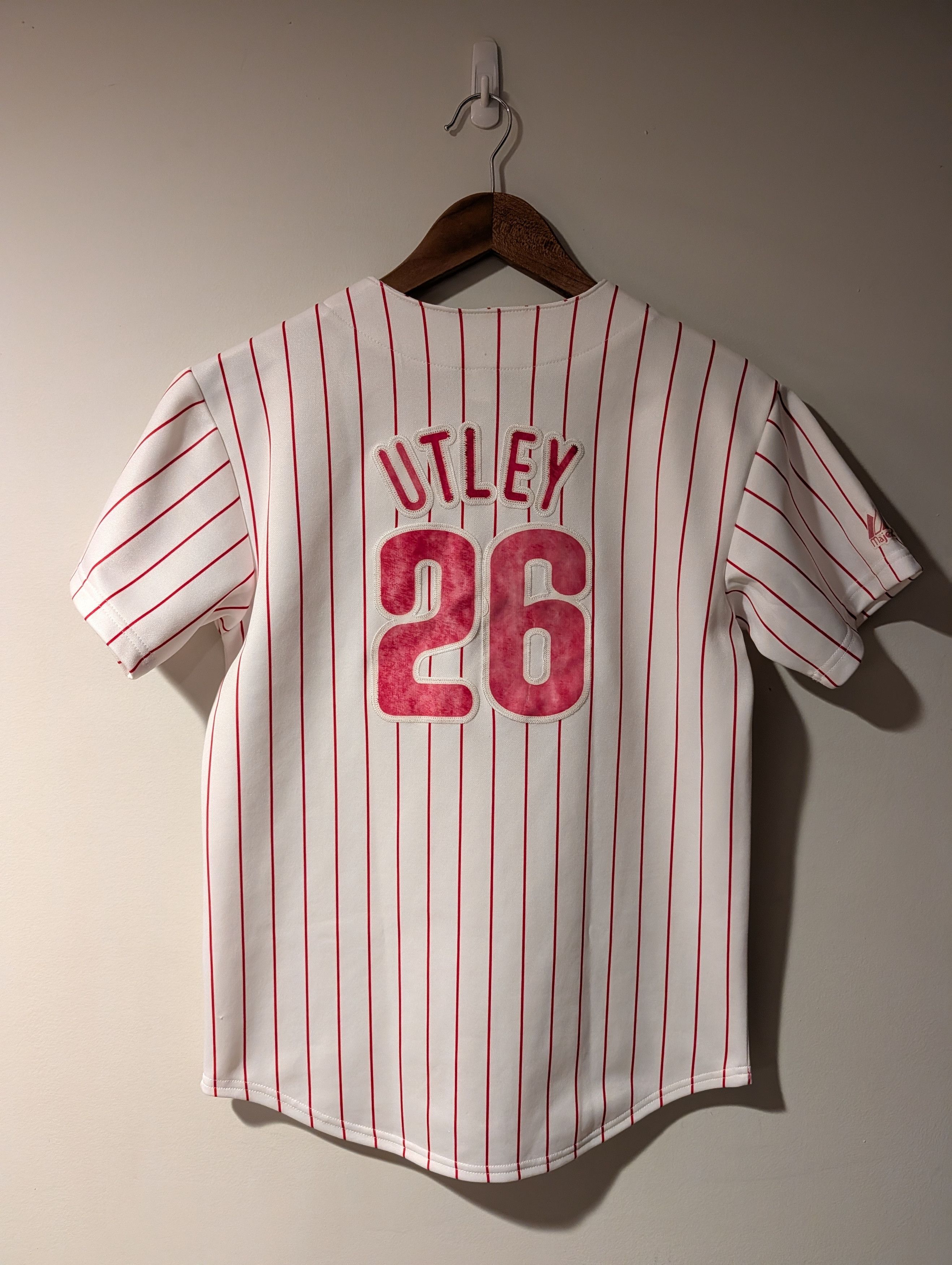 Majestic Phillies MLB Utley Patch Youth Medium Kids Baseball Jersey Size US XXS / EU 40 - 5 Thumbnail
