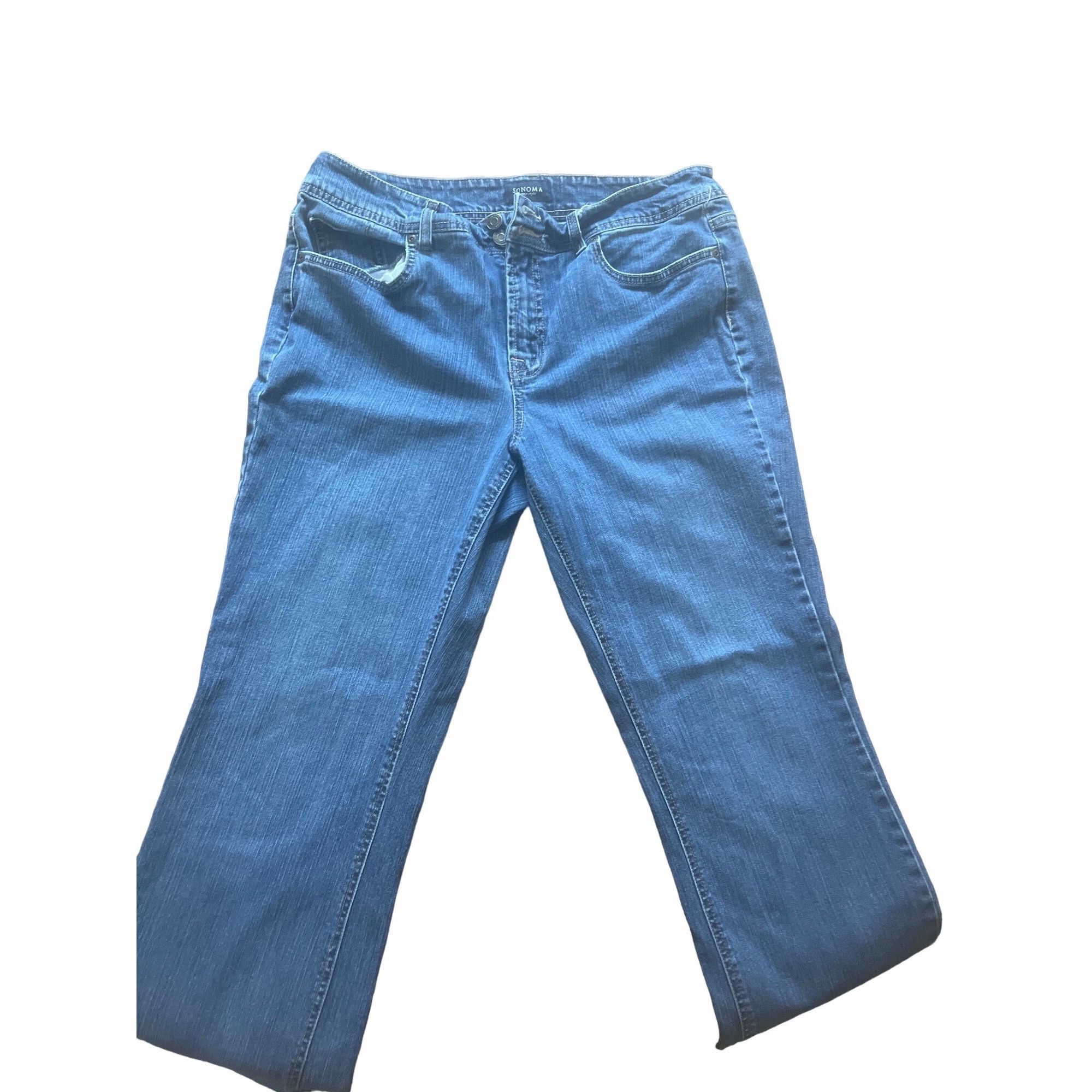 Other Womens Blue Denim Jeans Boot Cut Pants Sonoma Size 14 u Size 36" / US 14 / IT 50 - 3 Thumbnail