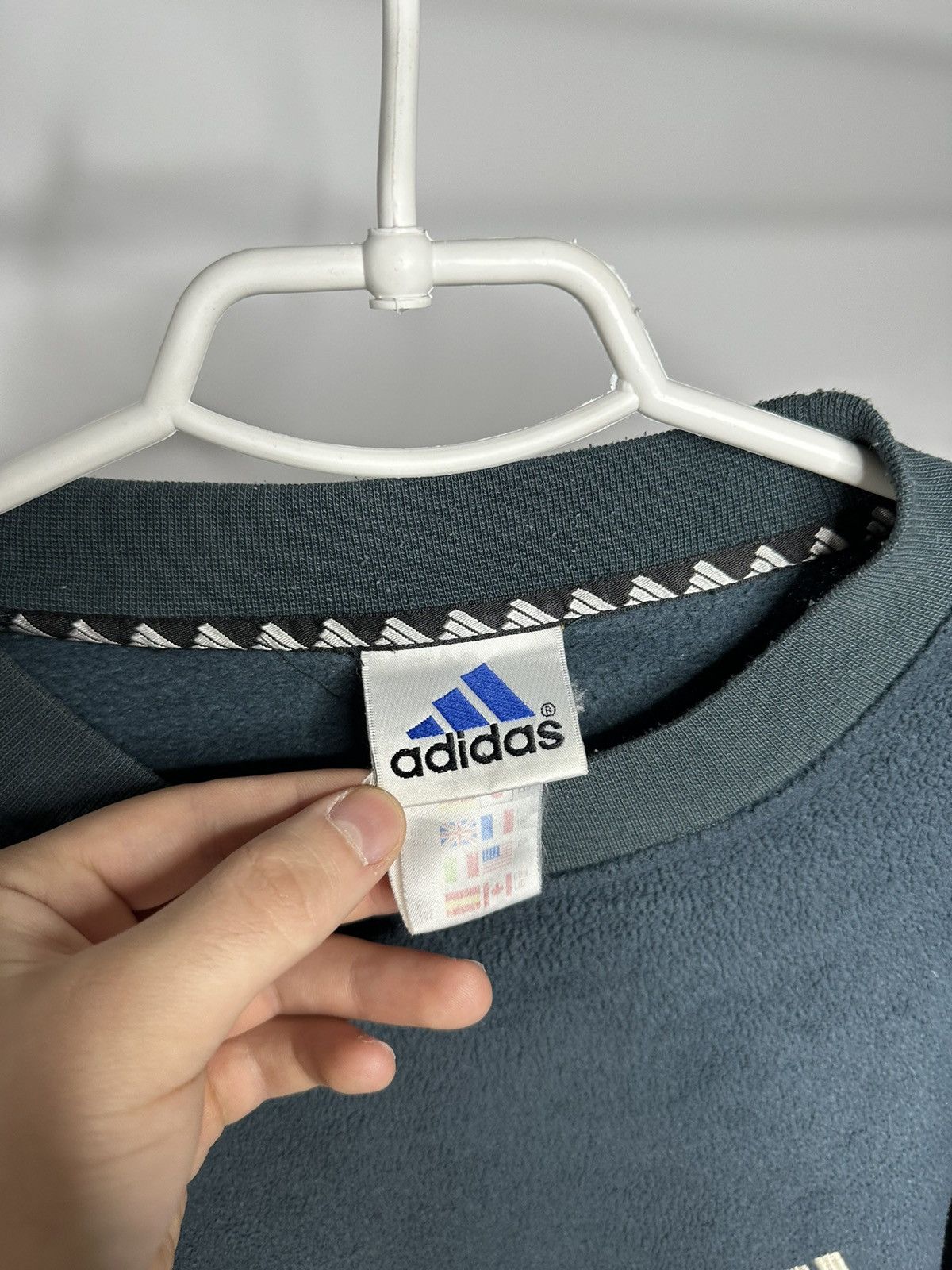 Adidas × Vintage Adidas Vintage Sweatshirt Fleece Size US XL / EU 56 / 4 - 3 Thumbnail