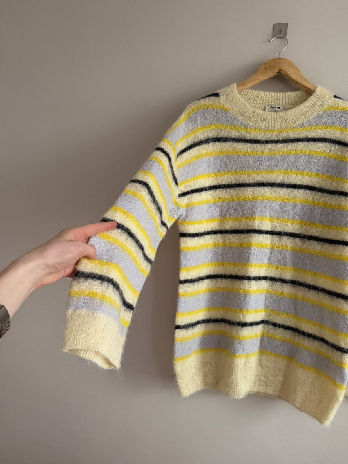 Acne Studios Acne Studios Alpaca Wool Striped Knit Sweater Size S / US 4 / IT 40 - 4 Thumbnail