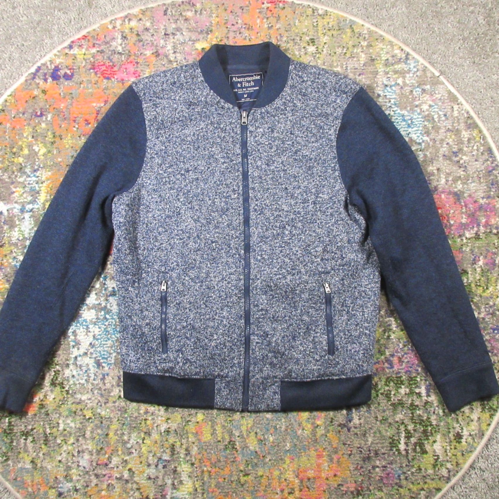 Abercrombie & Fitch Abercrombie & Fitch Jacket Mens M Bomber Insulated Quilted Blade Collar Zip Stand-Up Gray 90s Preppy Casual Walking Jacket Size US M / EU 48-50 / 2 - 2 Thumbnail