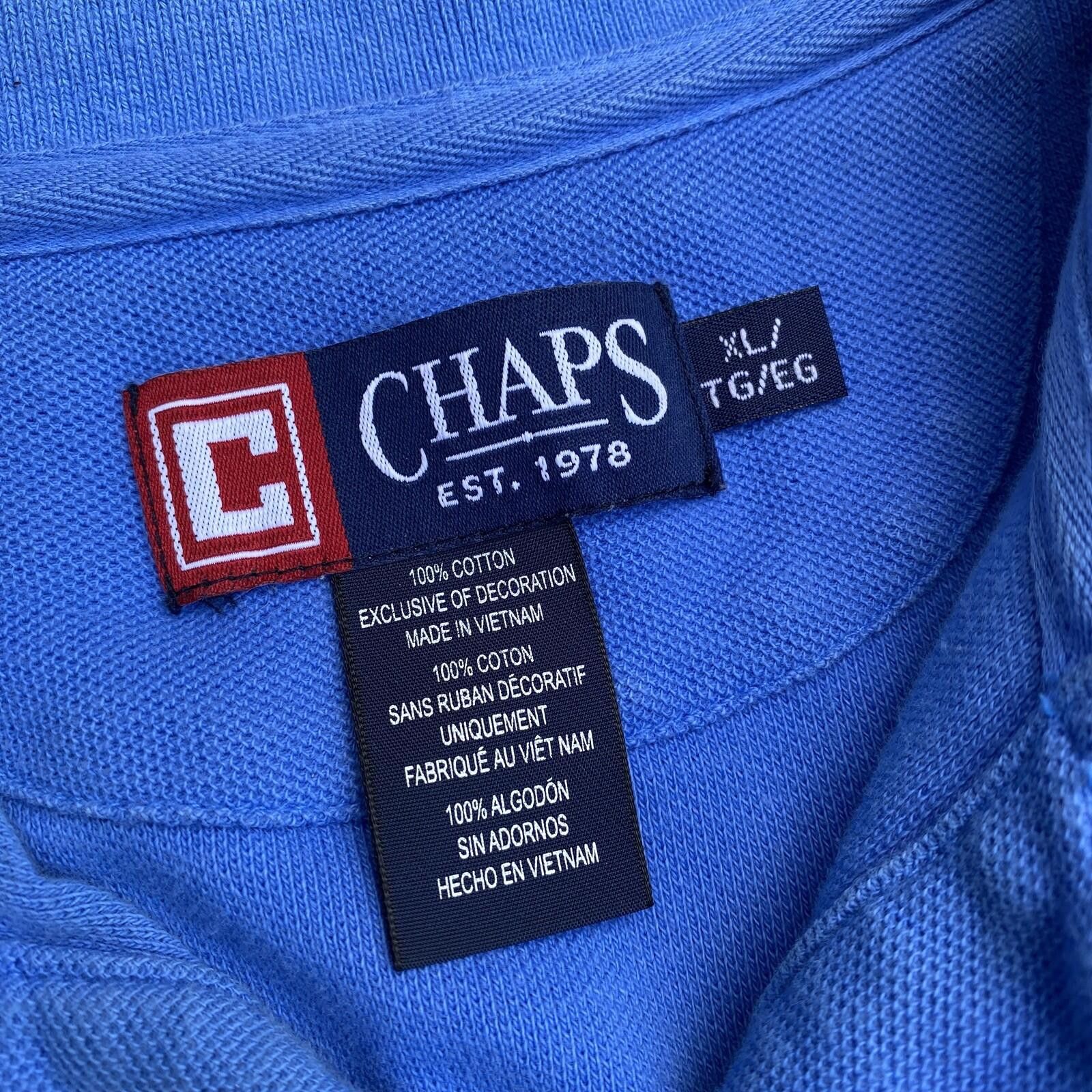 Chaps Chaps Polo Shirt Mens Size XL Blue Short Sleeve Crest Logo Size US XL / EU 56 / 4 - 5 Thumbnail