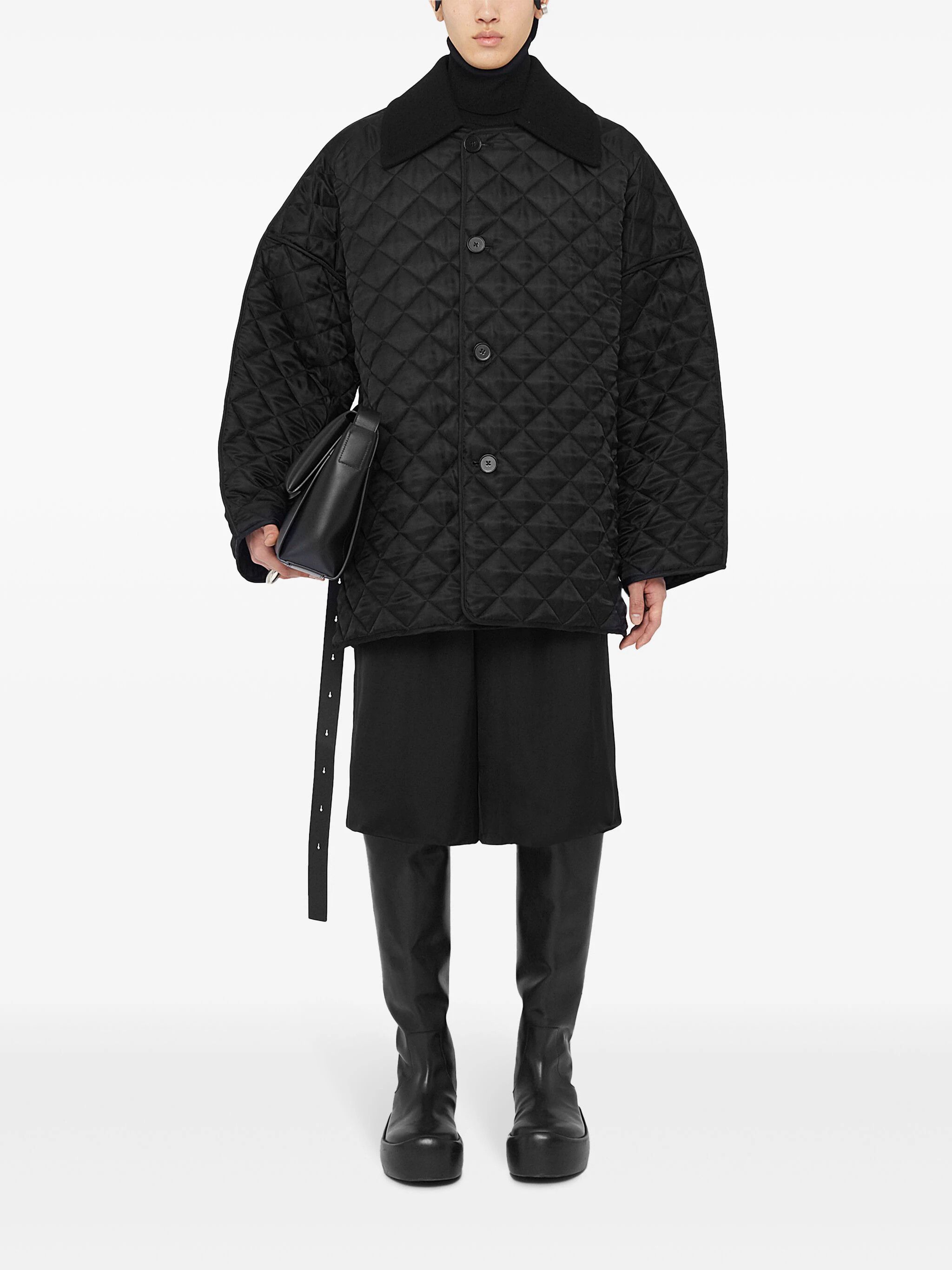 Jil Sander o1s22i1n0725 Quilted Maxi Jacket in Black Size US M / EU 48-50 / 2 - 2 Thumbnail