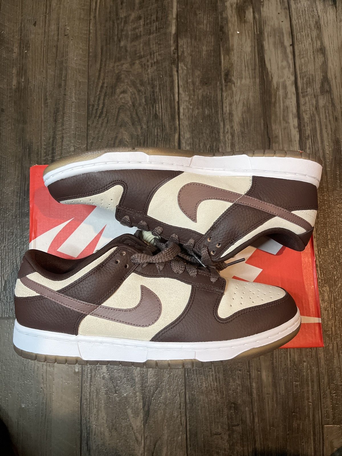 image of Nike Dunk Low Plum Eclipse Shoes in Brown/Beige, Women's (Size 11)
