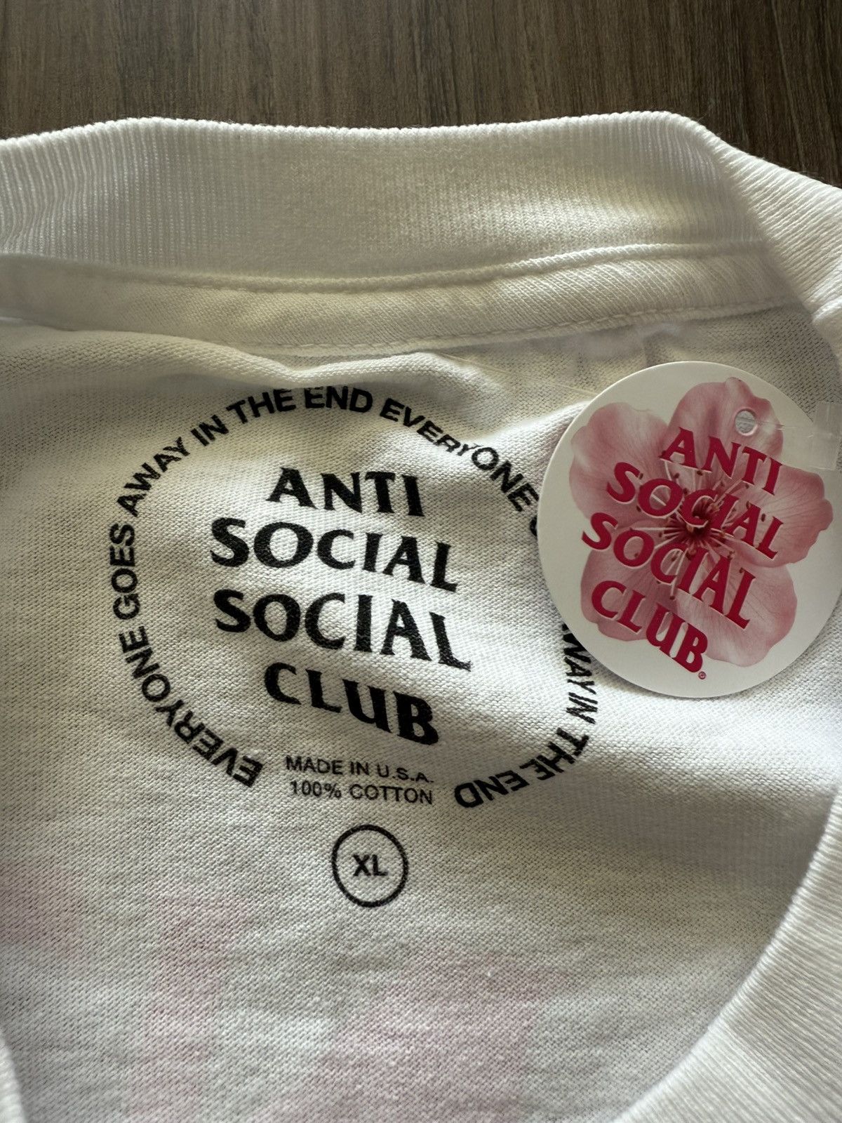 Anti Social Social Club × Fragment Design Anti Social Social Club x Fragment White Pink Logo Tee XL Size US XL / EU 56 / 4 - 3 Thumbnail