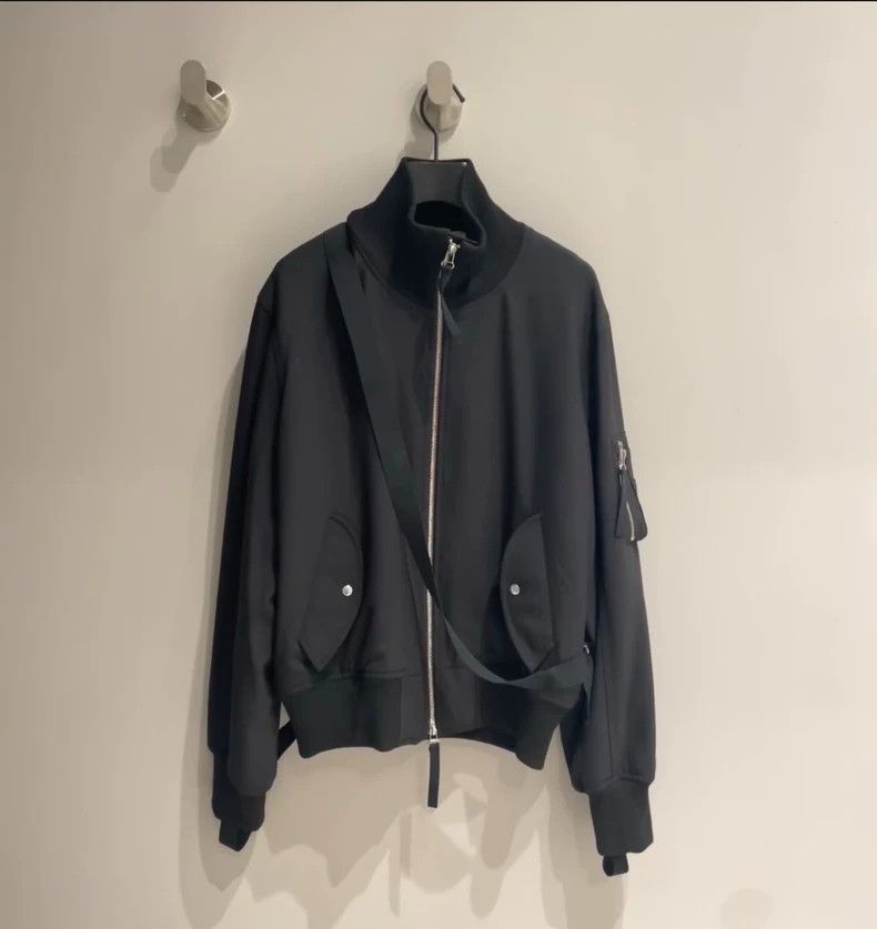 Helmut Lang Helmut Lang Wool Strap Bomber Jacket Size US XL / EU 56 / 4 - 1 Thumbnail