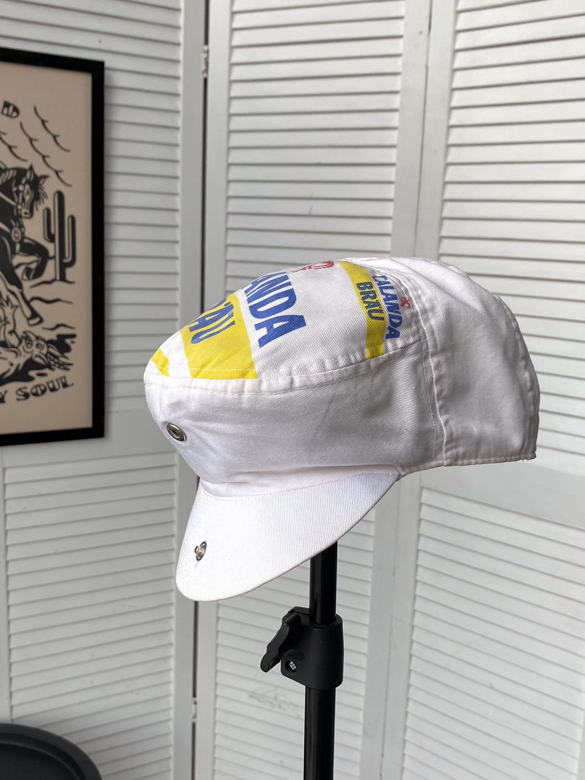 Vintage Vintage 80s Calanda Brau Beer Cycling Cap Hat Switzerland Size ONE SIZE - 5 Thumbnail