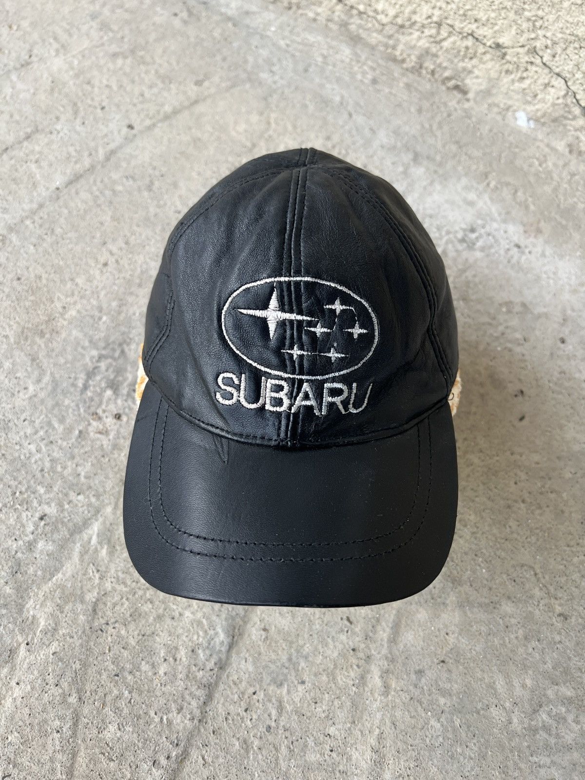 Japanese Brand Subaru Leather Vintage Hat Size ONE SIZE - 2 Thumbnail