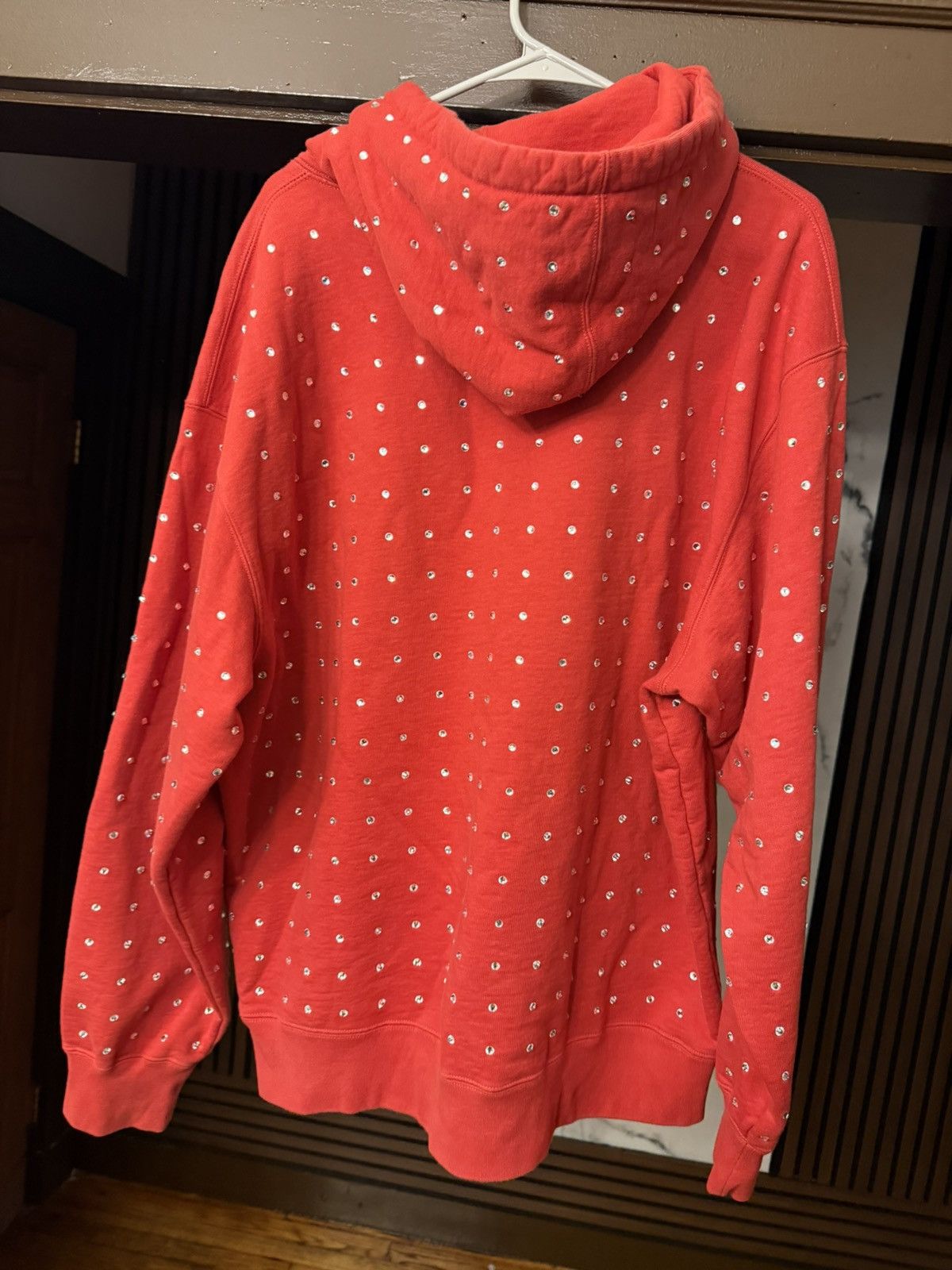Supreme Supreme Team Red Rhinestone Hooded Hoodie Size XL Size US XL / EU 56 / 4 - 6 Thumbnail