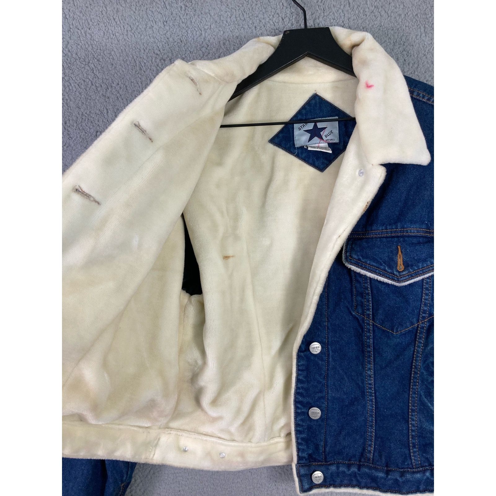 Other VTG Blue Star Apparel Denim Jacket Sherpa Style Rare Large Size L / US 10 / IT 46 - 10 Thumbnail
