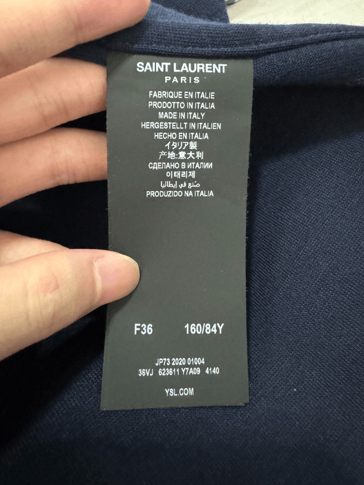 Saint Laurent Paris F36 Saint Laurent Paris 20SS Runway Navy Logo Jacket-2508 Size US S / EU 44-46 / 1 - 7 Thumbnail