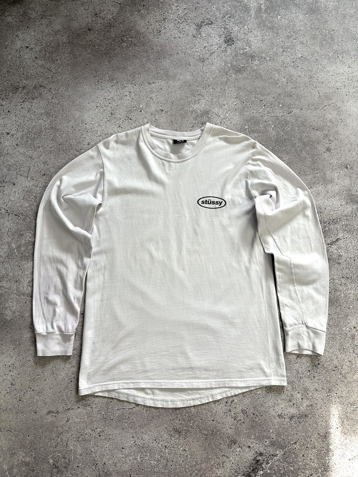 Stussy × Vintage Vintage Stussy Y2K Long Sleeve Big Logo Distressed Size US M / EU 48-50 / 2 - 3 Thumbnail