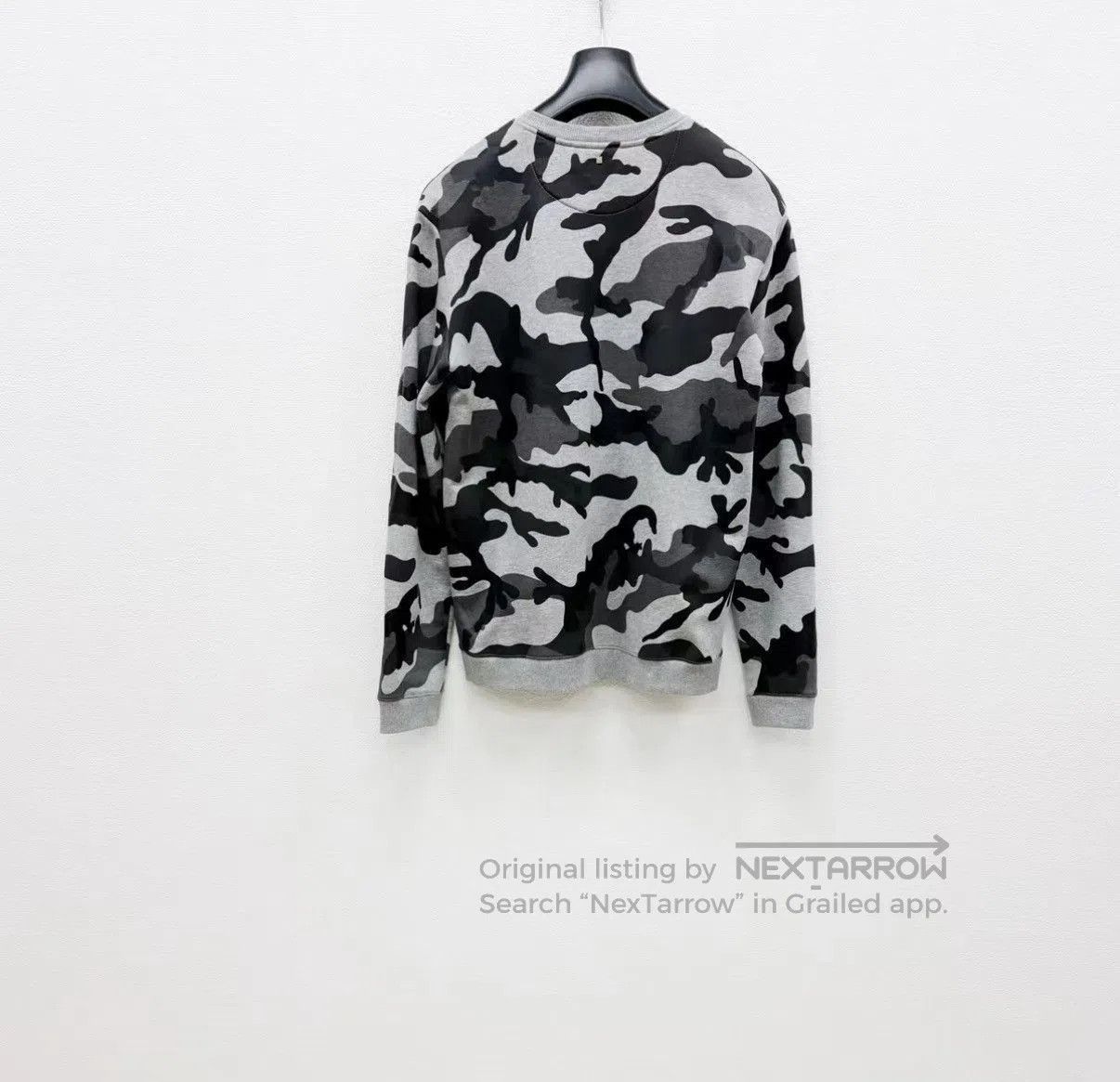 Valentino Gray Camouflage Long Sleeve Sweatshirt. Size US M / EU 48-50 / 2 - 5 Thumbnail