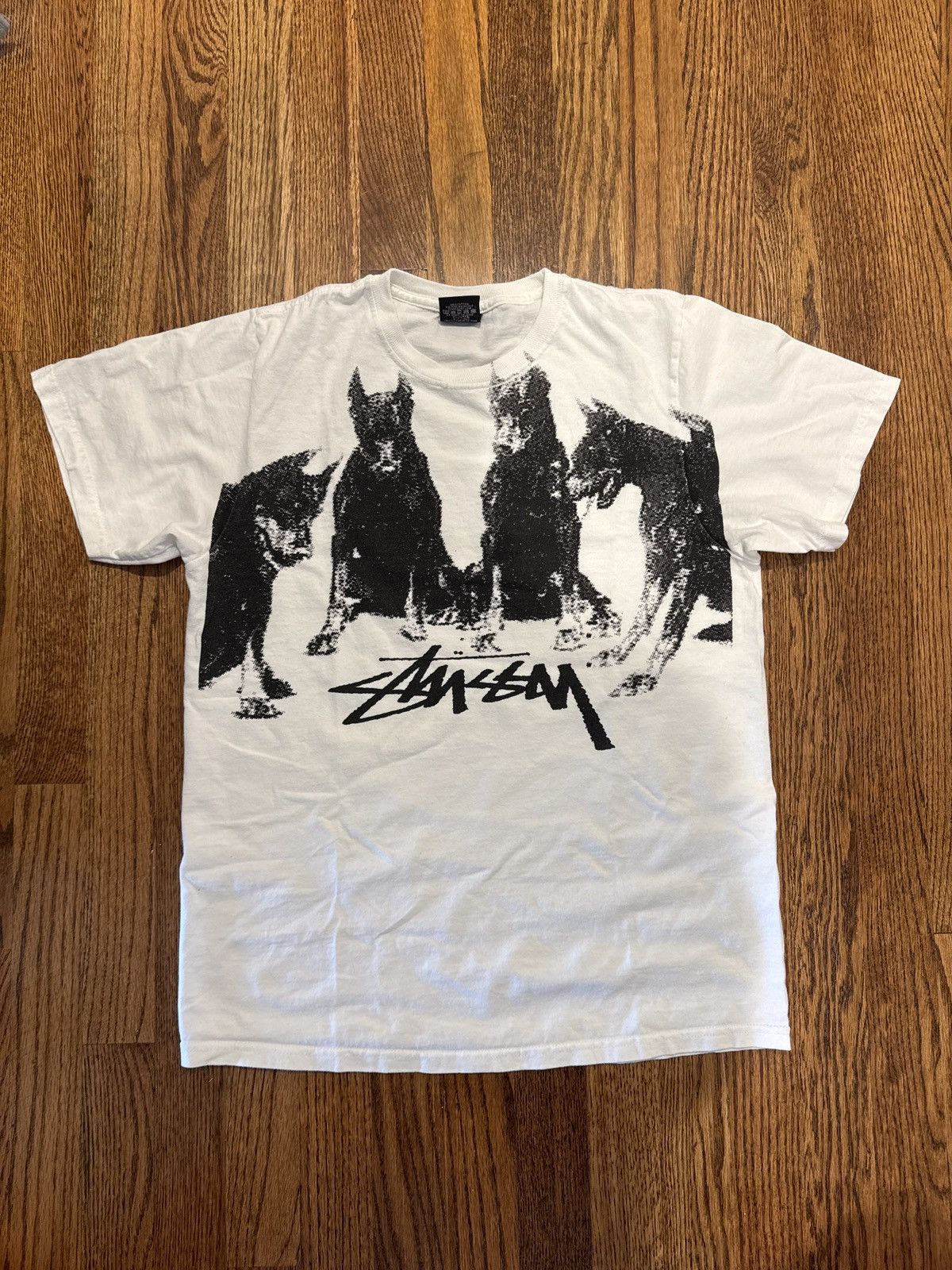 Stussy Stussy Dobermans Tee ‘White’ Size US S / EU 44-46 / 1 - 2 Thumbnail