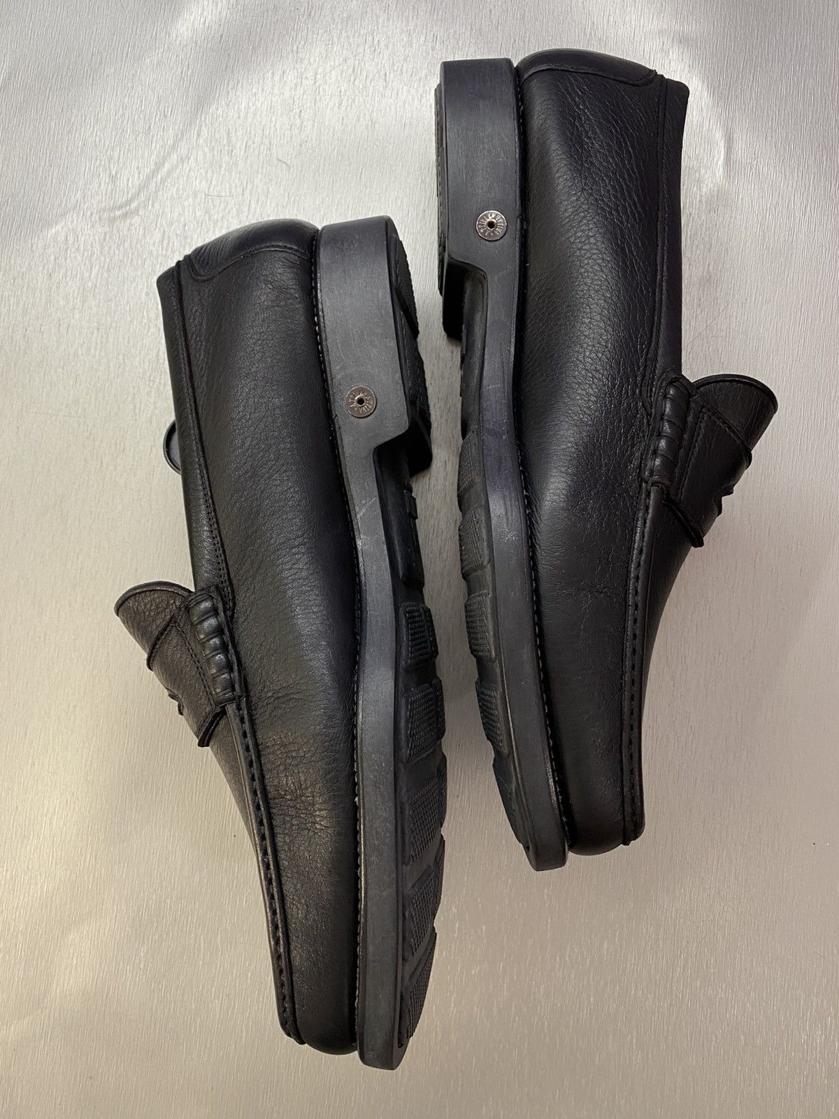 Other Aldo Brue Attiva Men's Black Grain Leather Penny Loafers. Size US 11 / EU 44 - 5 Thumbnail