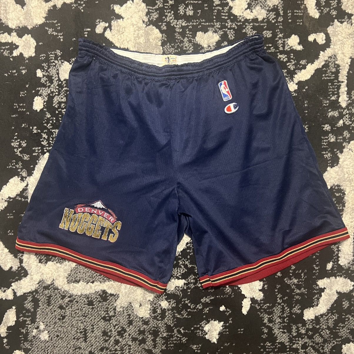Champion × NBA × Vintage Vintage 90s NBA Denver Nuggets Champion Basketball Shorts XL Size US 32 / EU 48 - 1 Thumbnail