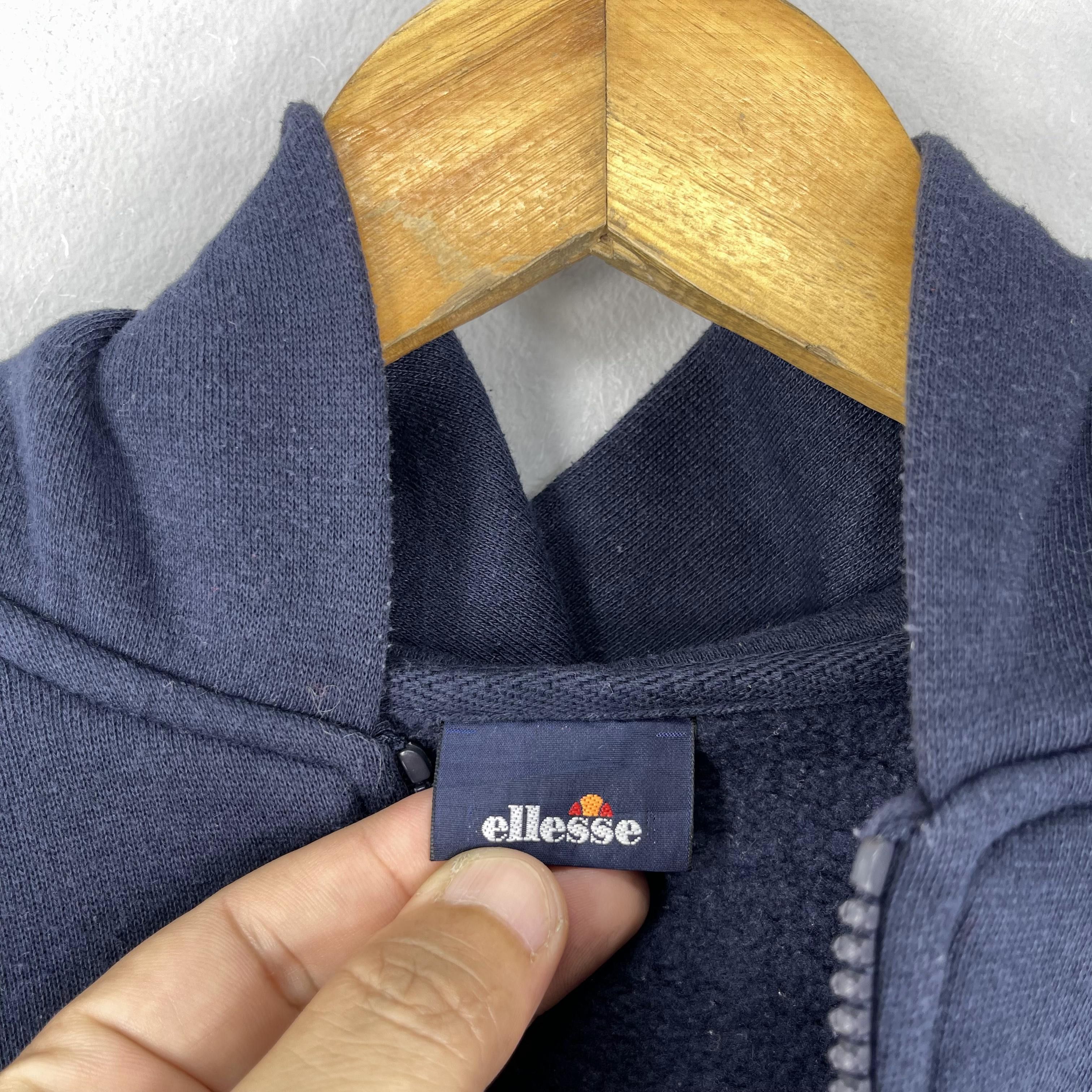 Ellesse Vintage 90s ELLESSE Spellout Big Logo Pullover Crop Hoodie Size M / US 6-8 / IT 42-44 - 7 Thumbnail