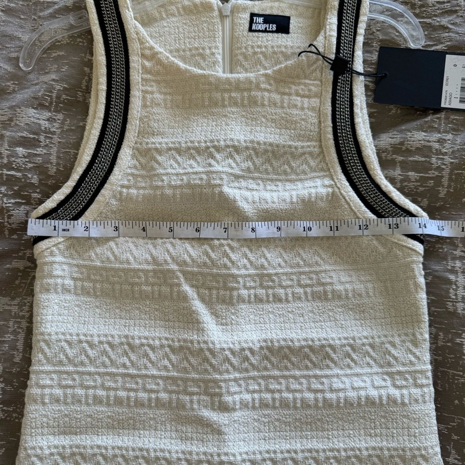 The Kooples NWT! The Kooples Cream Dress with Black Trim, Size 0 (US XS) Size XS / US 0-2 / IT 36-38 - 12 Thumbnail