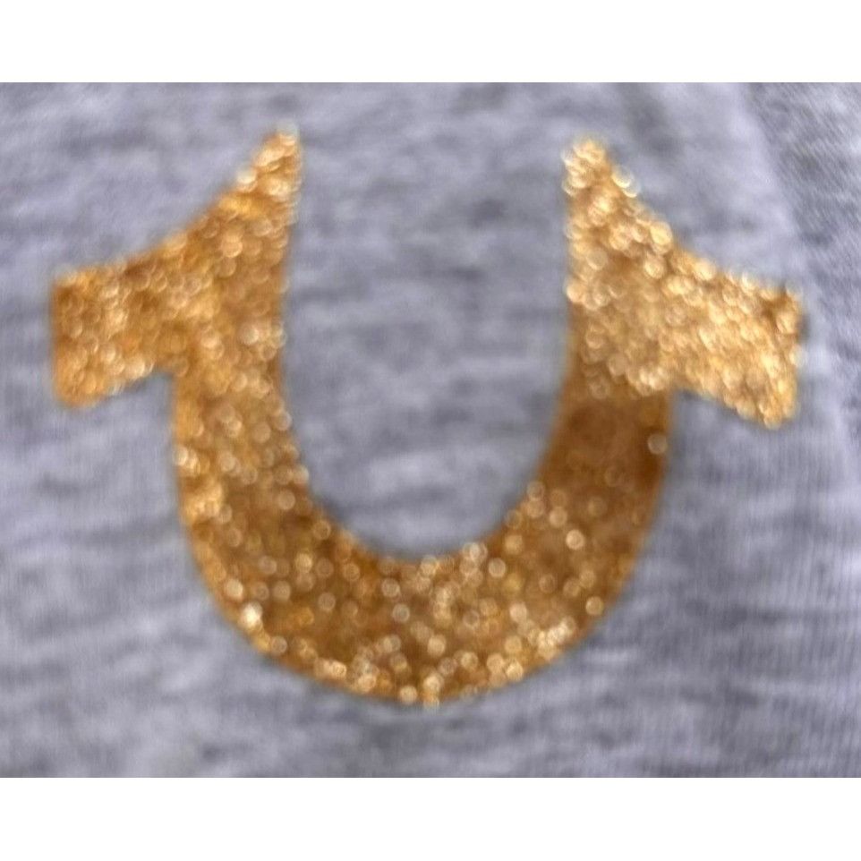 True Religion NWT True Religion Foil Logo Tee Top Large Heather Gray Horse Size L / US 10 / IT 46 - 6 Thumbnail