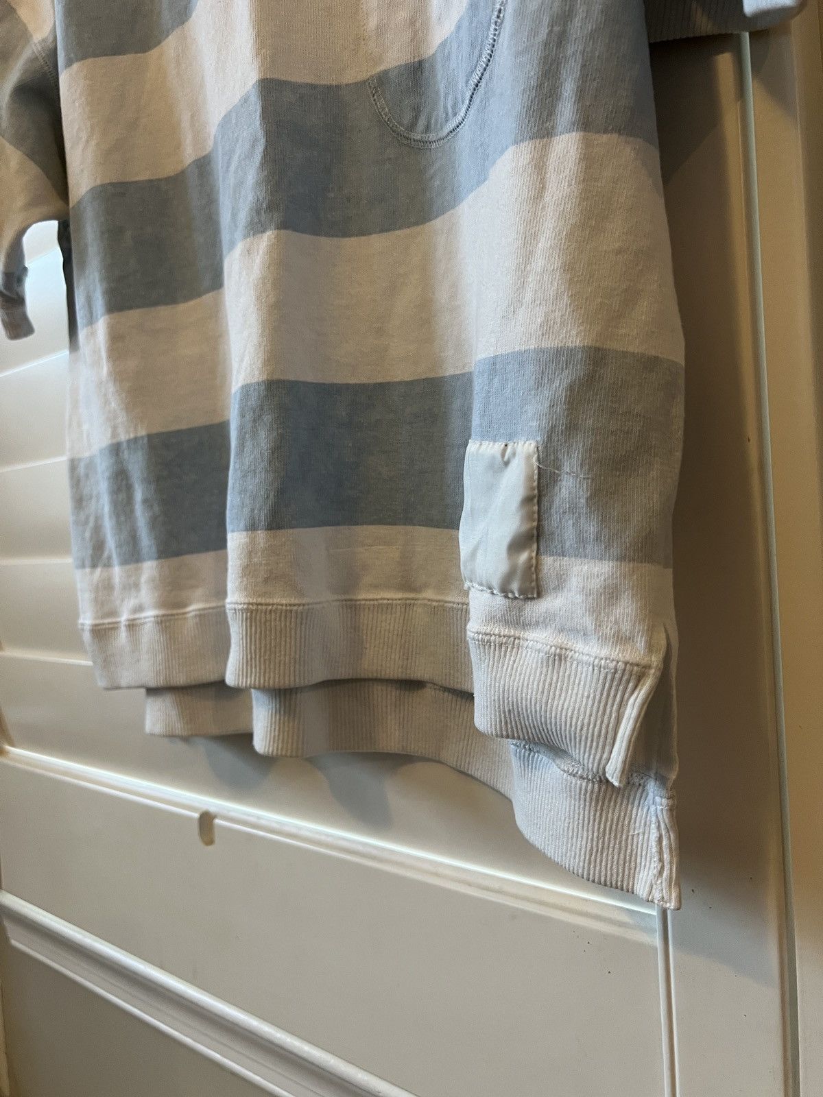 Vintage Vintage Boxy Striped Blue White Tee Front Pocket Size US L / EU 52-54 / 3 - 3 Thumbnail