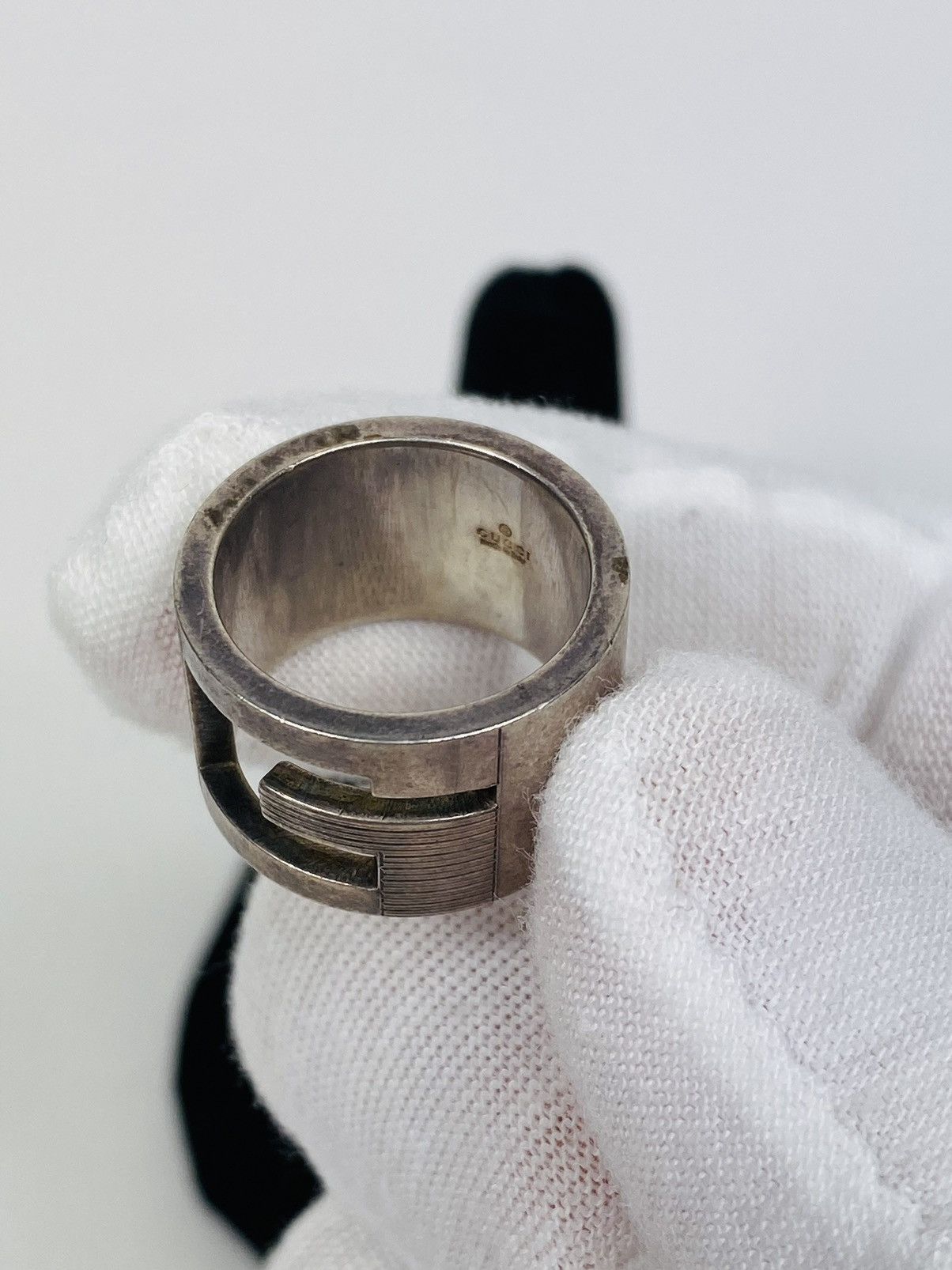 Gucci Gucci .925 Silver G Ring size IT 8 Size ONE SIZE - 2 Thumbnail