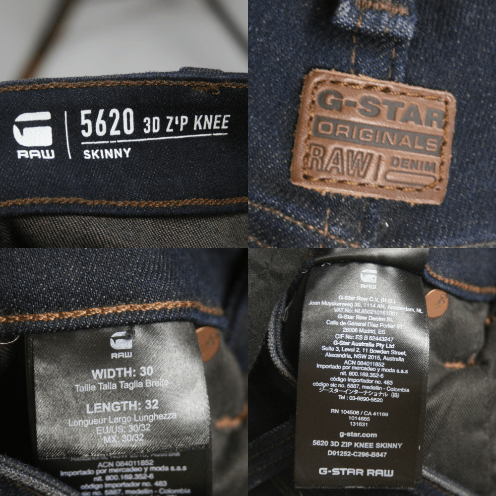 G-Star 3D Zip Knee Cropped Biker Skinny Jeans Size US 30 / EU 46 - 11 Thumbnail