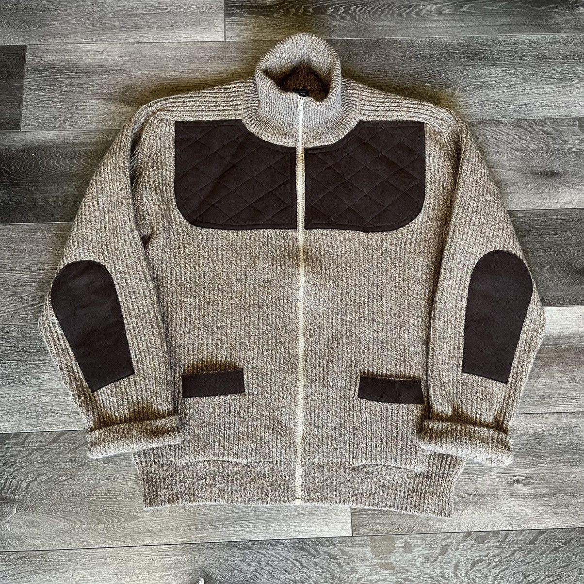 Vintage Vintage Lochaven Scotland Wool Suede Cardigan Zip Up Sweater Size US M / EU 48-50 / 2 - 1 Thumbnail