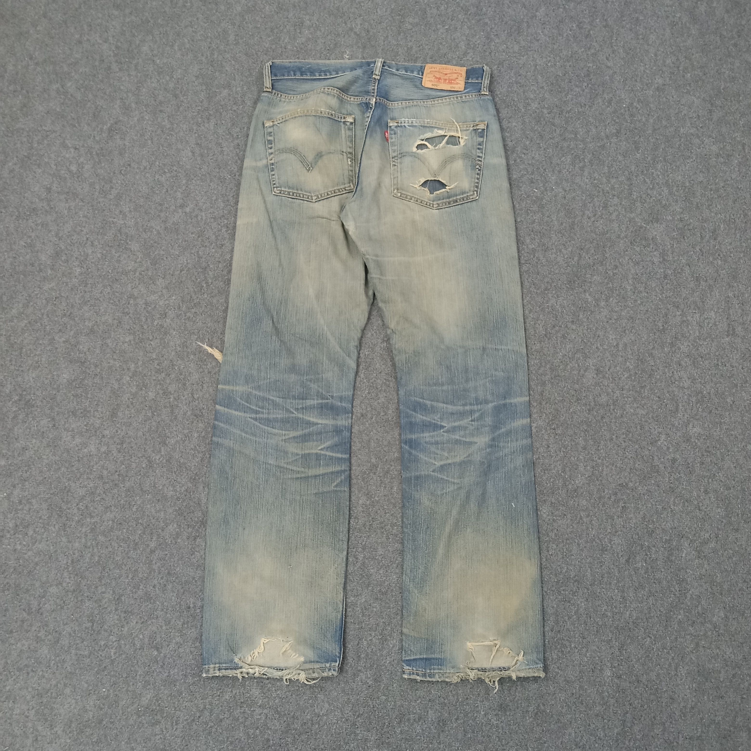 Levi's Levi's 501 Distressed Style Grunge Denim Jeans C258N22 Size US 31 - 5 Thumbnail