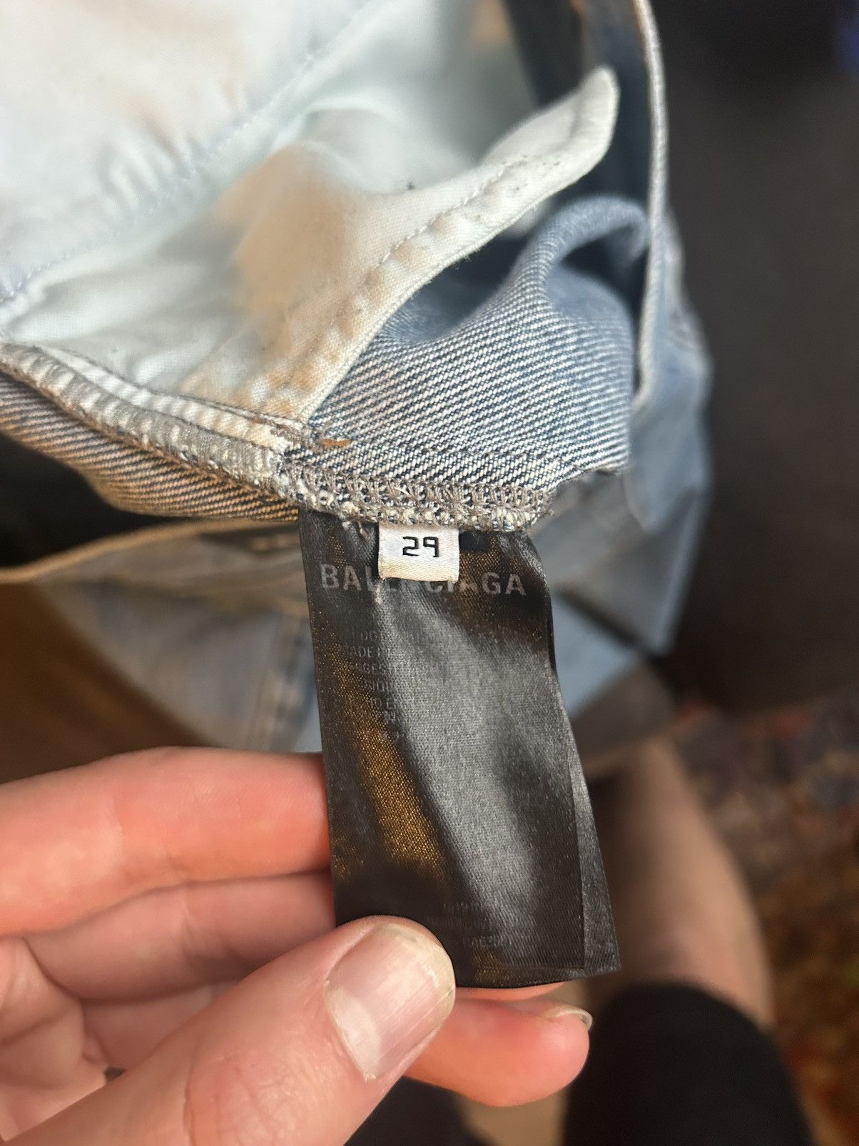 Balenciaga Balenciaga Straight-Leg Denim Jeans - Size 29 Size US 29 - 13 Thumbnail