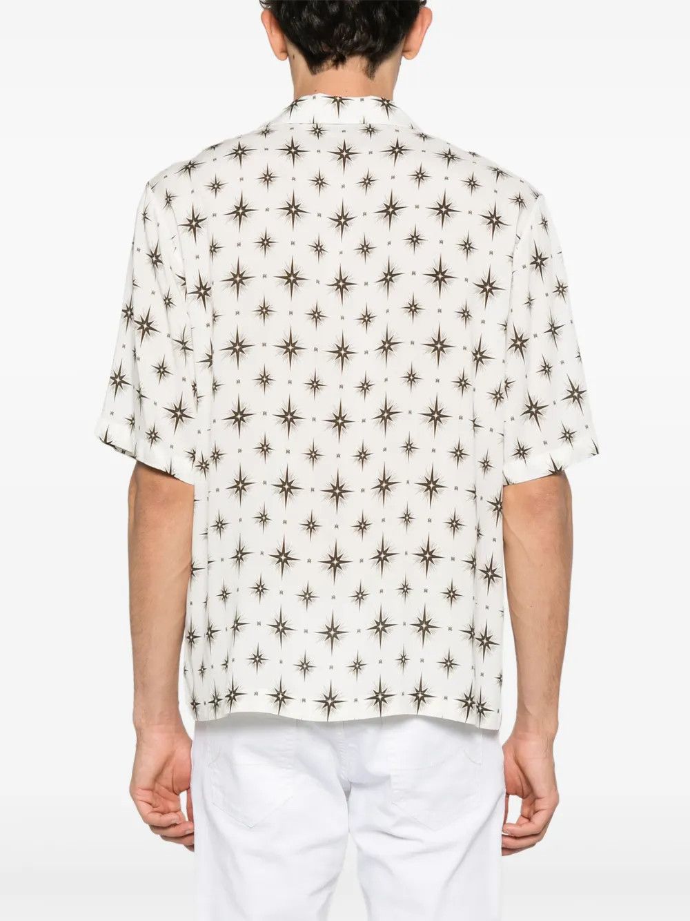 Amiri o1h1sh10525 Micro Starburst Camp Shirt in White Size US M / EU 48-50 / 2 - 4 Thumbnail