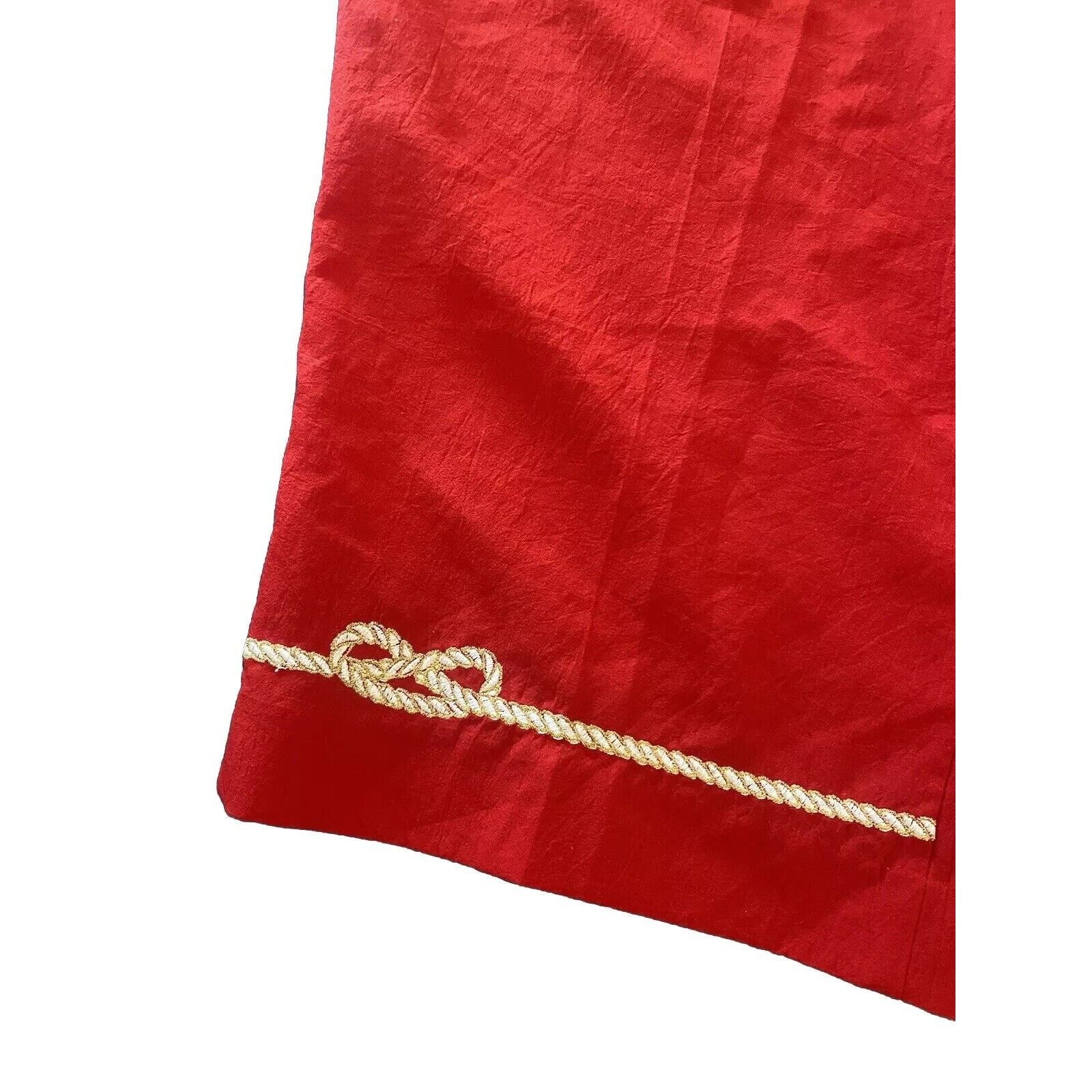 & Other Stories Women's M Petite Red Elastic Waist Capri Pants BonWorth Size 32" / US 10 / IT 46 - 3 Thumbnail