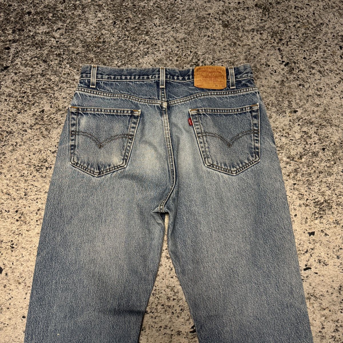 Levi's Levi’s 505 Faded Thrashed Distressed Jeans ERD Grunge Chrome Size US 35 - 4 Thumbnail