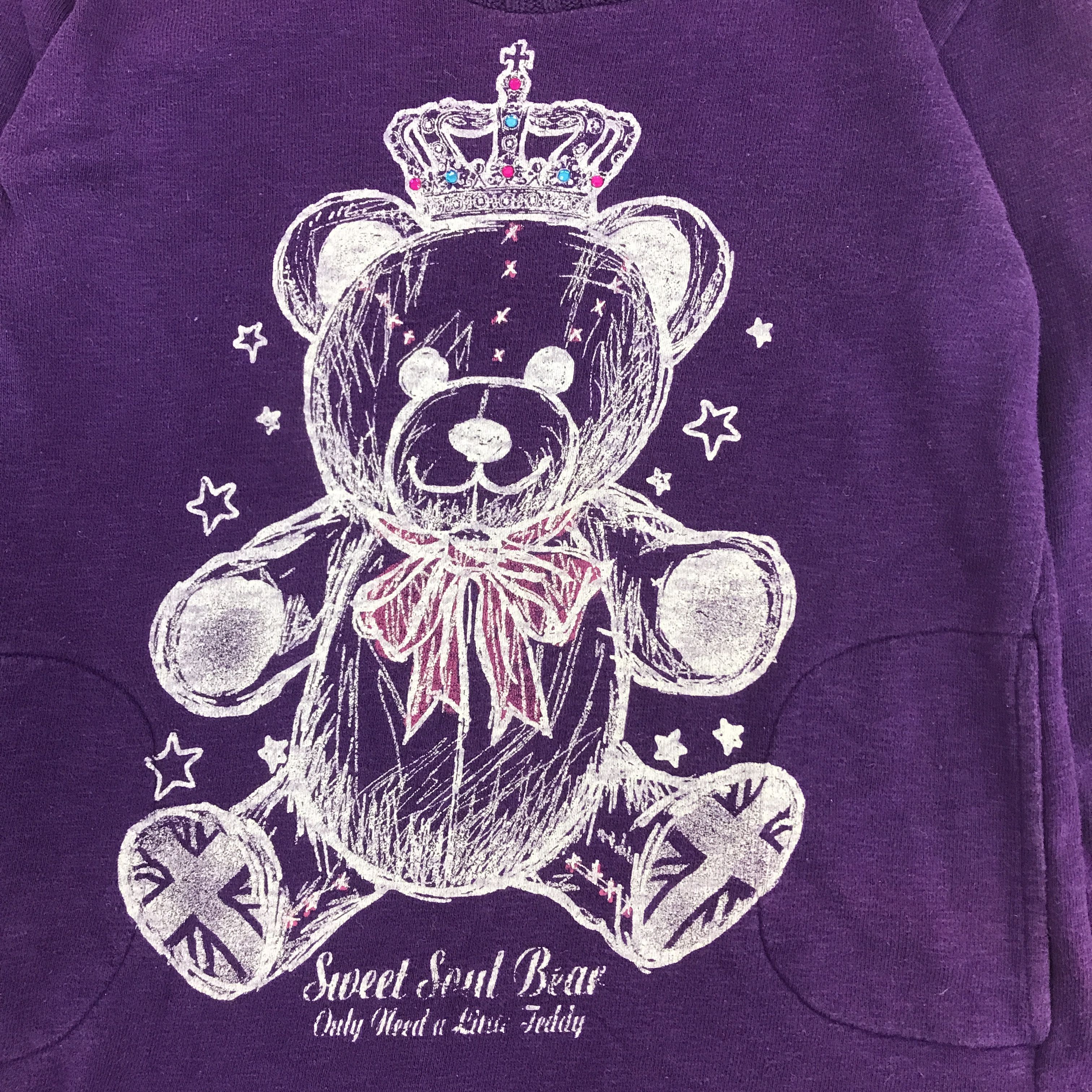 Japanese Brand × Vintage Rare Sweet Soul Bear punk style Sweatshirt Size XS / US 0-2 / IT 36-38 - 2 Thumbnail