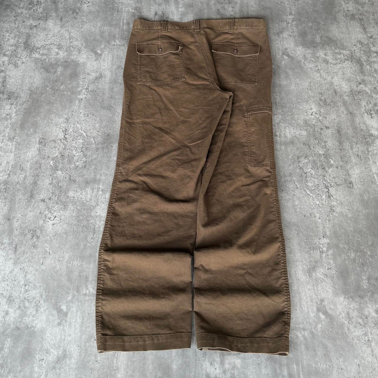 Carhartt × Dockers × Vintage Vintage Y2K Carhartt Style Chocolate Brown Cargo Tech Pants Size US 38 / EU 54 - 2 Thumbnail