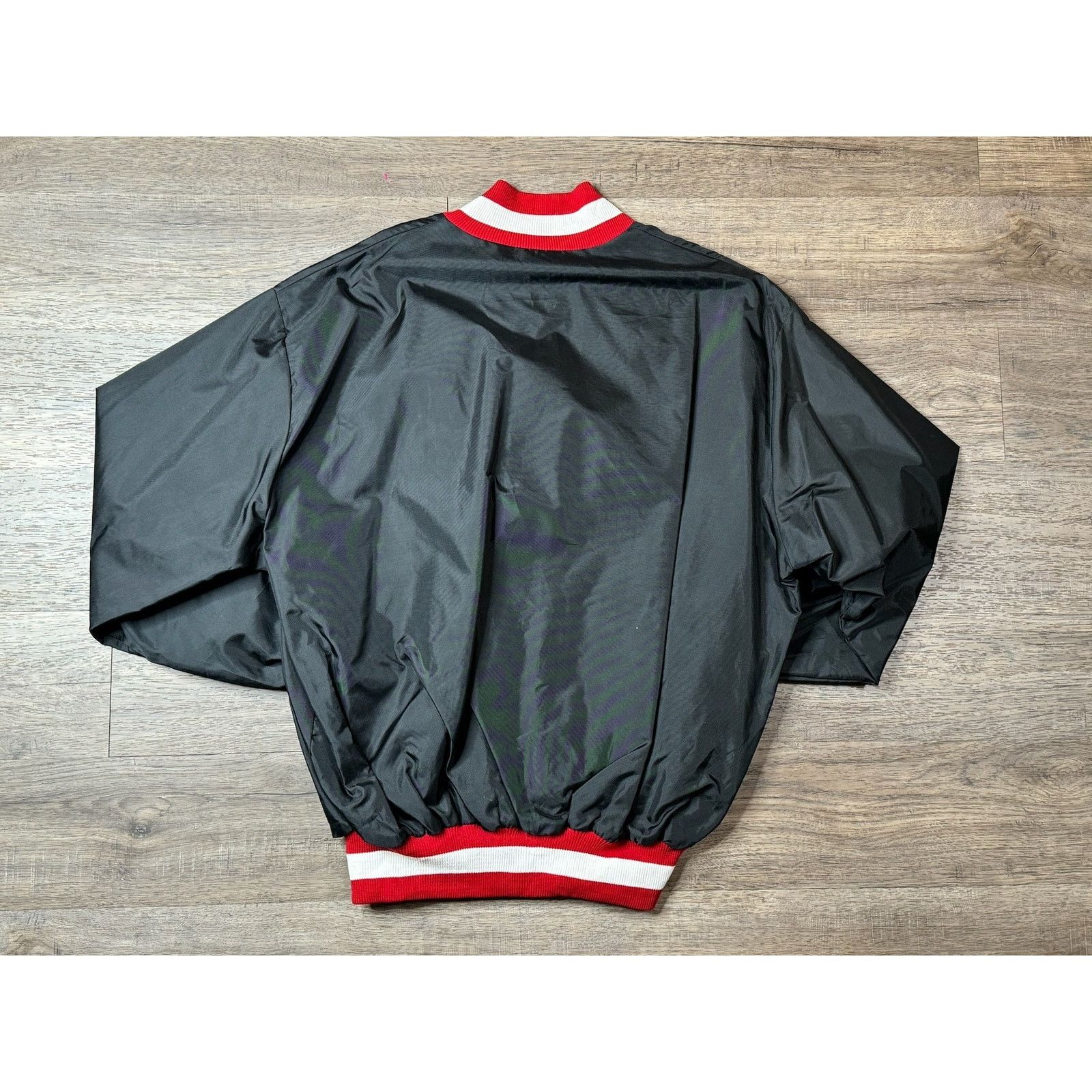 Delong Vintage DeLong USA Black Red Baseball Jacket Bound Brook XL Size US XL / EU 56 / 4 - 2 Thumbnail