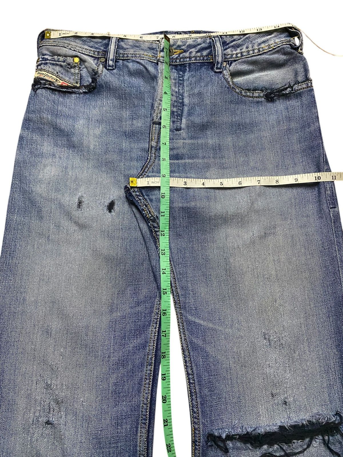 Diesel Black Gold Vintage Diesel Blue Wash Distressed Bootcut Jeans Alter Size US 30 / EU 46 - 13 Thumbnail