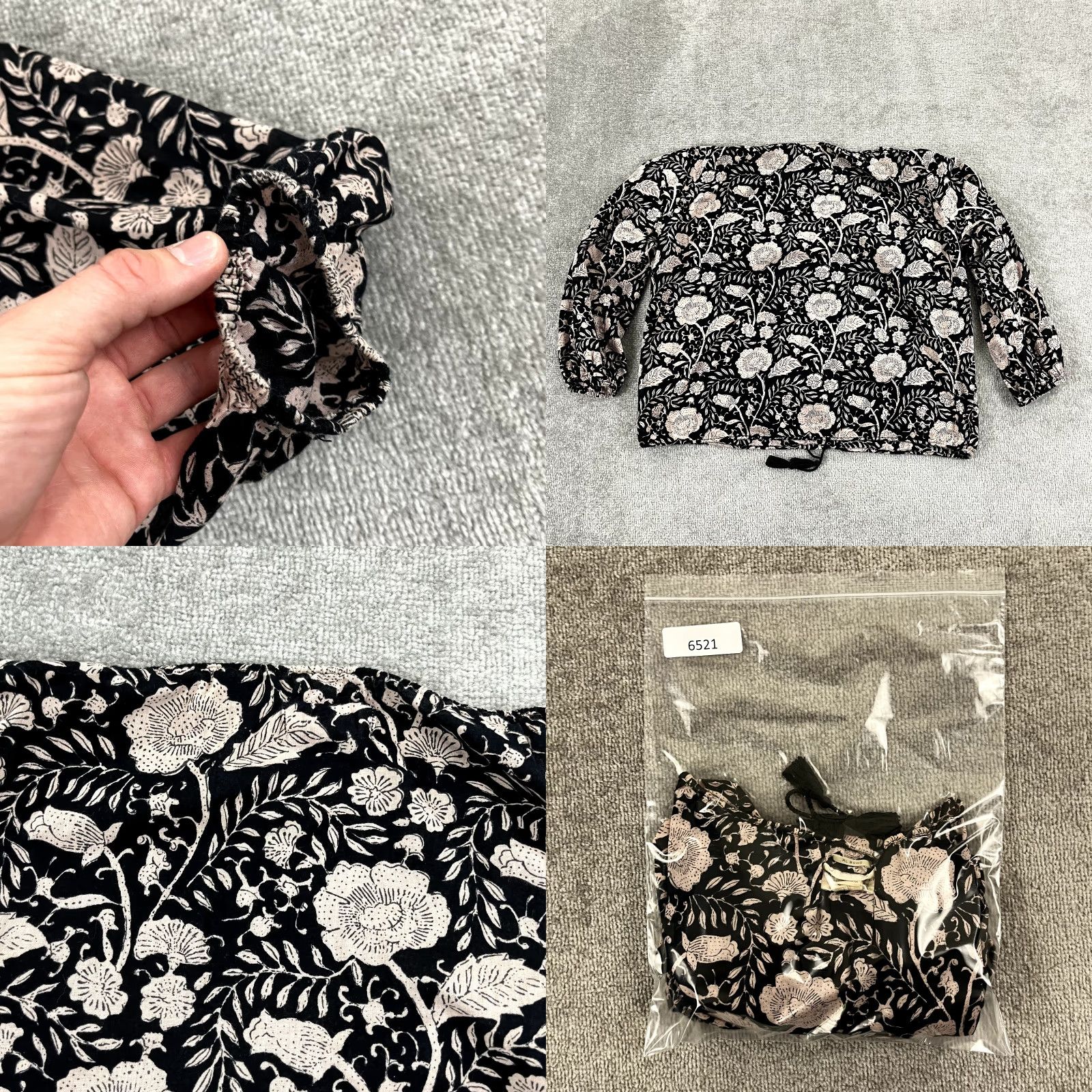 Ralph Lauren DENIM SUPPLY RALPH LAUREN Top Womens Large Pale Pink Black Blouse RL BOHO Tassel Size L / US 10 / IT 46 - 8 Thumbnail