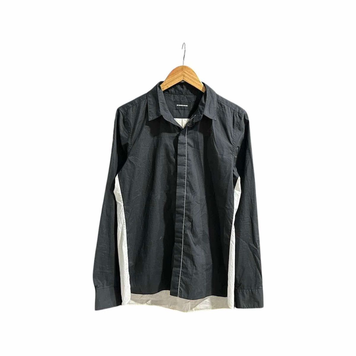 Diet Butcher Slim Skin × If Six Was Nine × Japanese Brand 🔥Diet Butcher Slim Skin Hybrid Shirt Hidden Button Black Size US M / EU 48-50 / 2 - 6 Thumbnail
