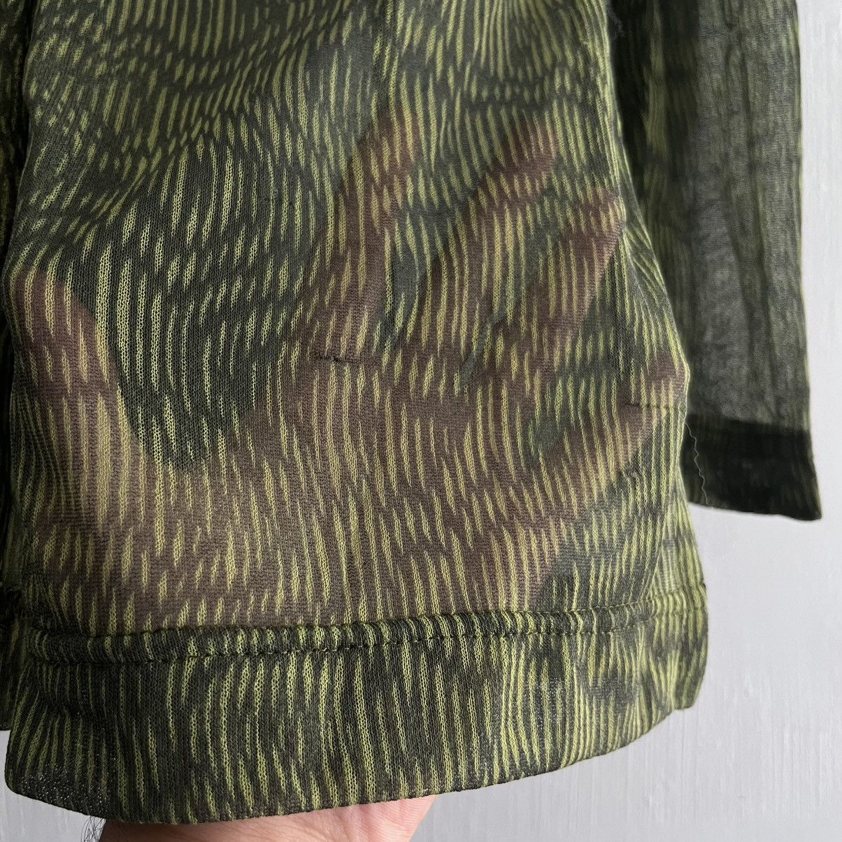 Dries Van Noten Dries Van Noten Psychedelic Button Up Mesh Top Size XS / US 0-2 / IT 36-38 - 4 Thumbnail