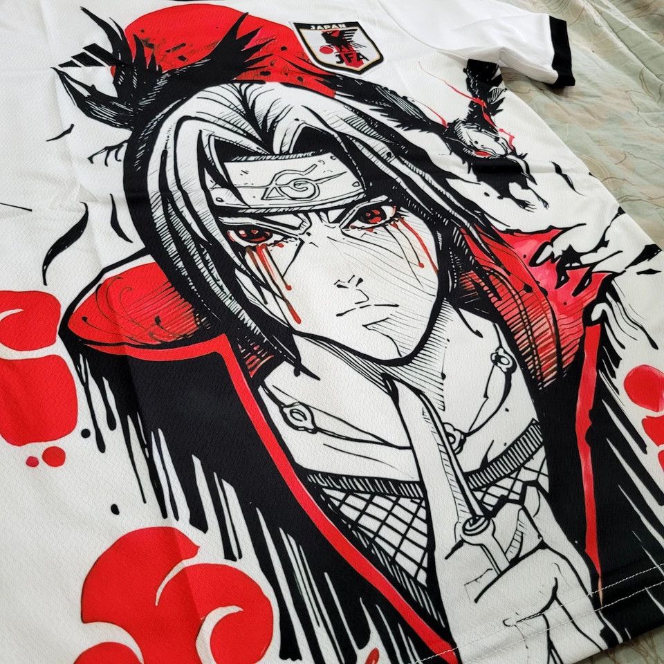 Other Japan Soccer Jersey – Itachi Uchiha Anime white Edition Size US M / EU 48-50 / 2 - 5 Thumbnail