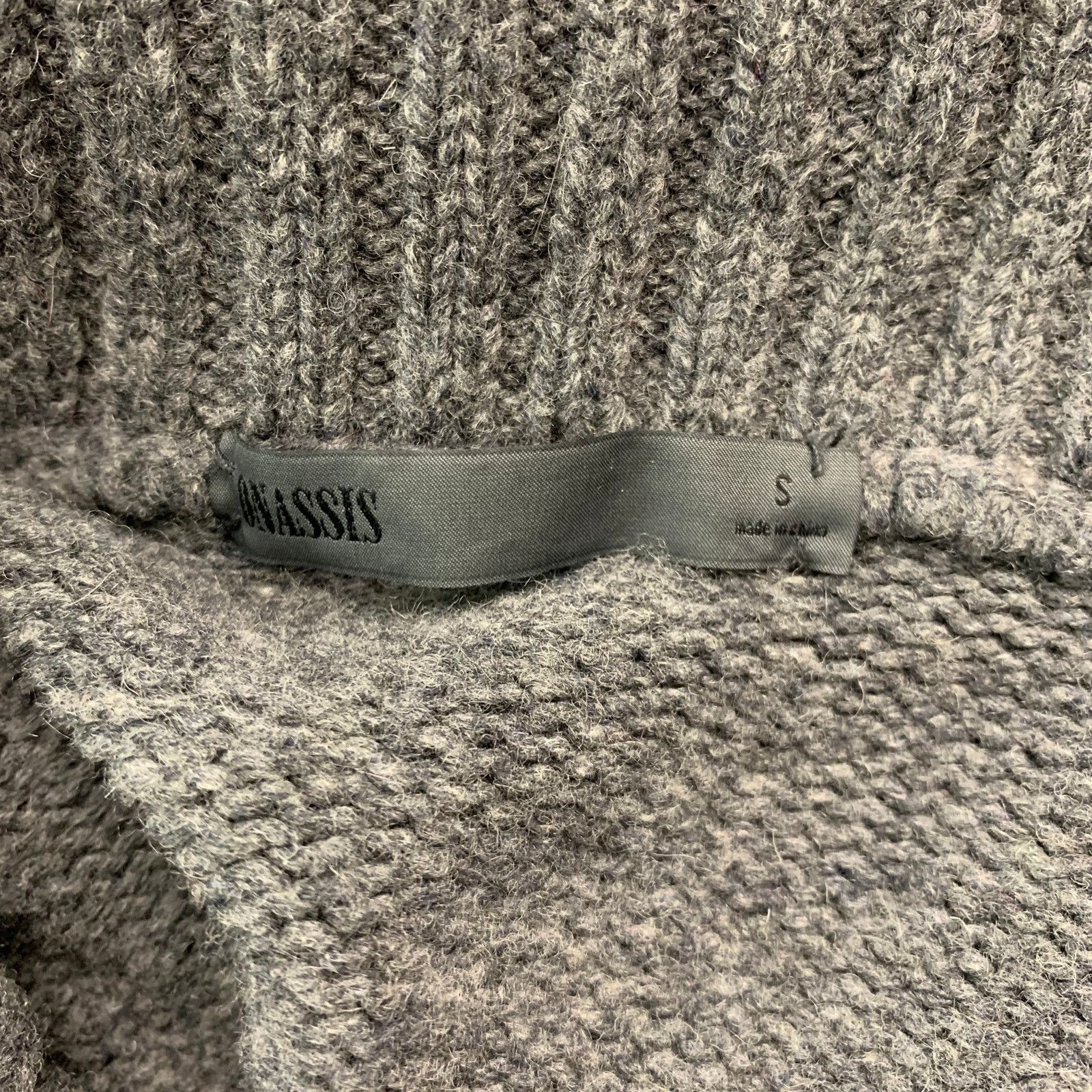 Onassis ONASSIS Size S Grey Wool Shawl Collar Sweater Size US S / EU 44-46 / 1 - 4 Thumbnail