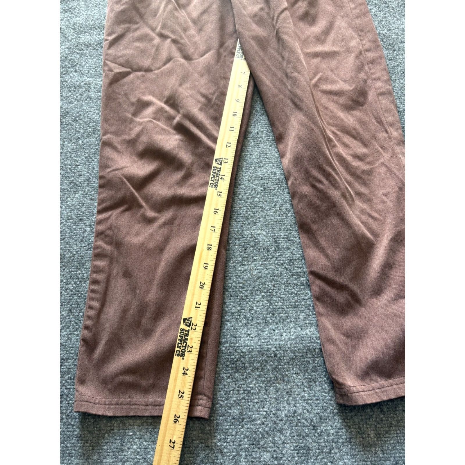 Vintage BOBBIE BROOKS Pants Womens 28 x 26 Brown Stretch Waist Jogger Elastic Waist Casual Two Pockets Womens 26 Inseam 26 in Brown Pants Size 26" / US 2 / IT 38 - 2 Thumbnail