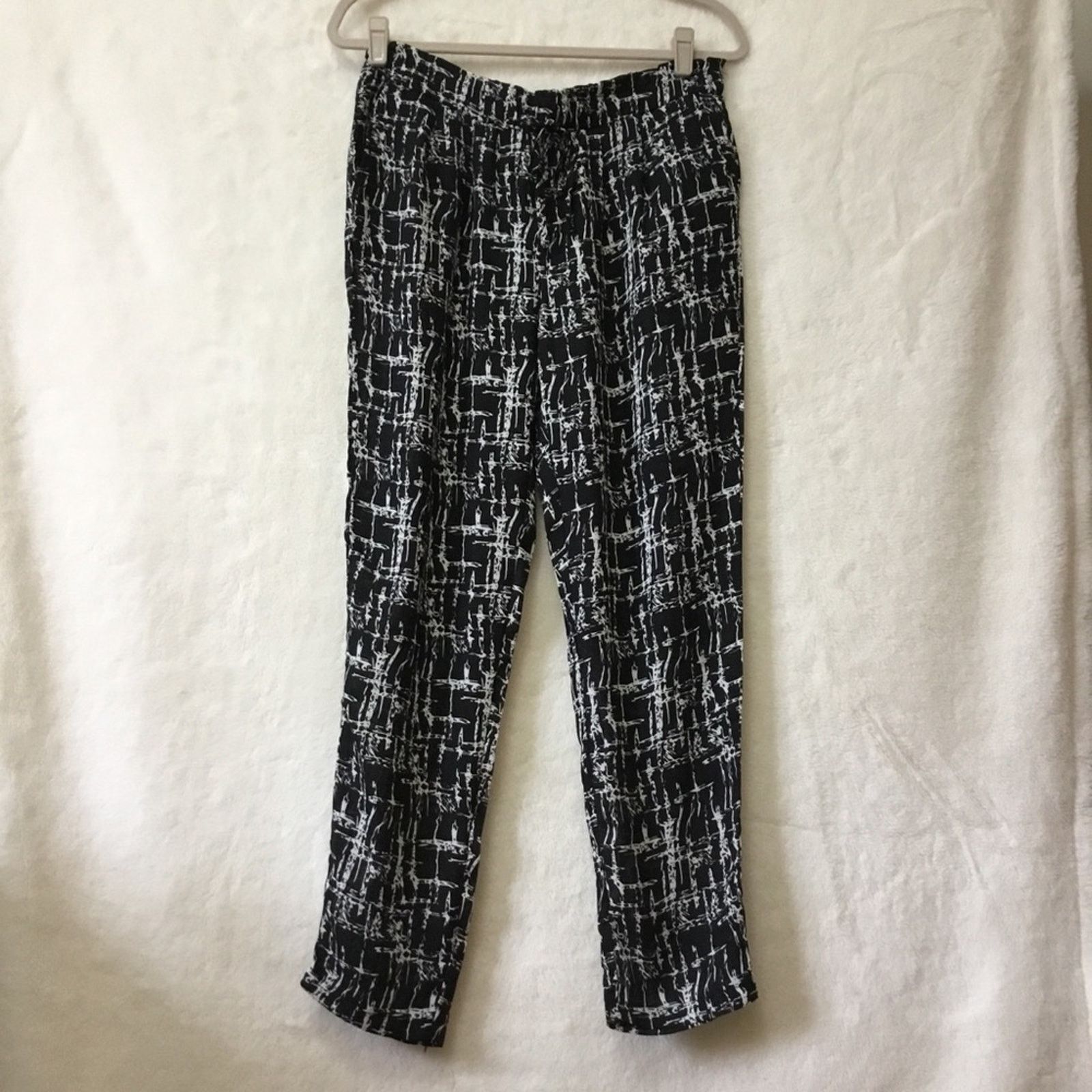 Other Bishop + Young Black Pattern Sheer Pants Size 32" / US 10 / IT 46 - 2 Thumbnail