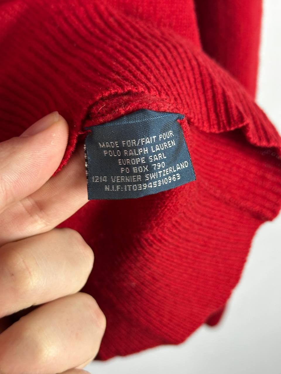 Polo Ralph Lauren × Ralph Lauren × Vintage Vintage Polo Ralph Lauren Lambs Wool Red Sweater Size US XXL / EU 58 / 5 - 7 Thumbnail