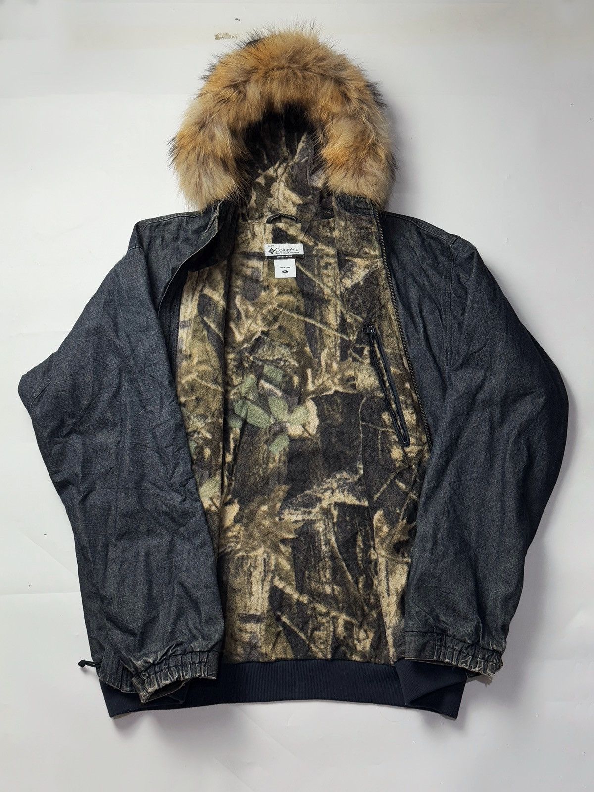 If Six Was Nine × Japanese Brand × Le Grande Bleu (L.G.B.) Fur Denim Hoodie Columbia Size US XL / EU 56 / 4 - 1 Thumbnail