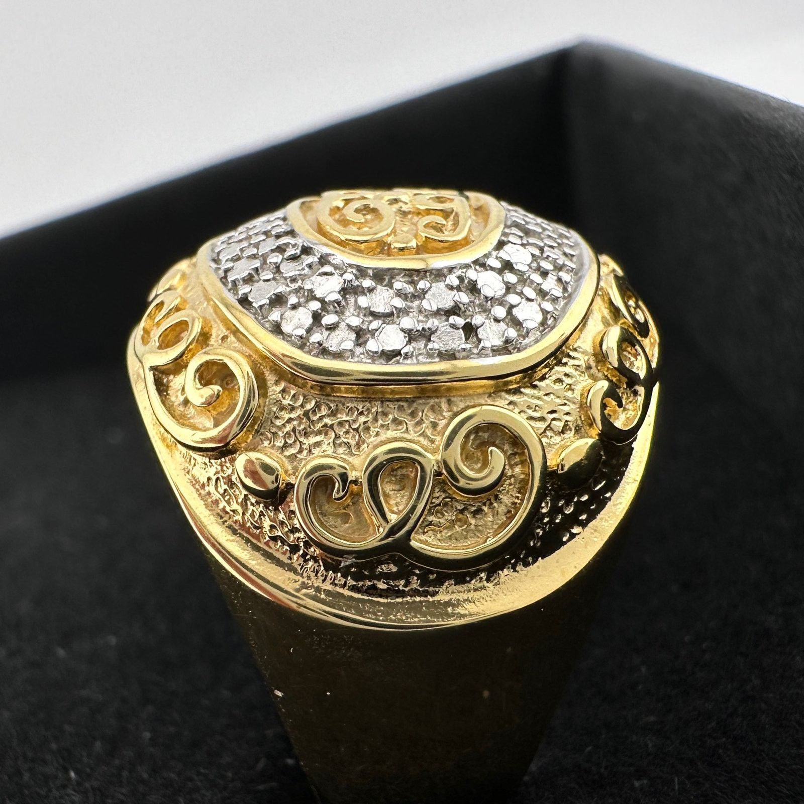 Other Gold and Silver Statement Ring with Ancient Motif - Size 7.5 Size ONE SIZE - 8 Thumbnail