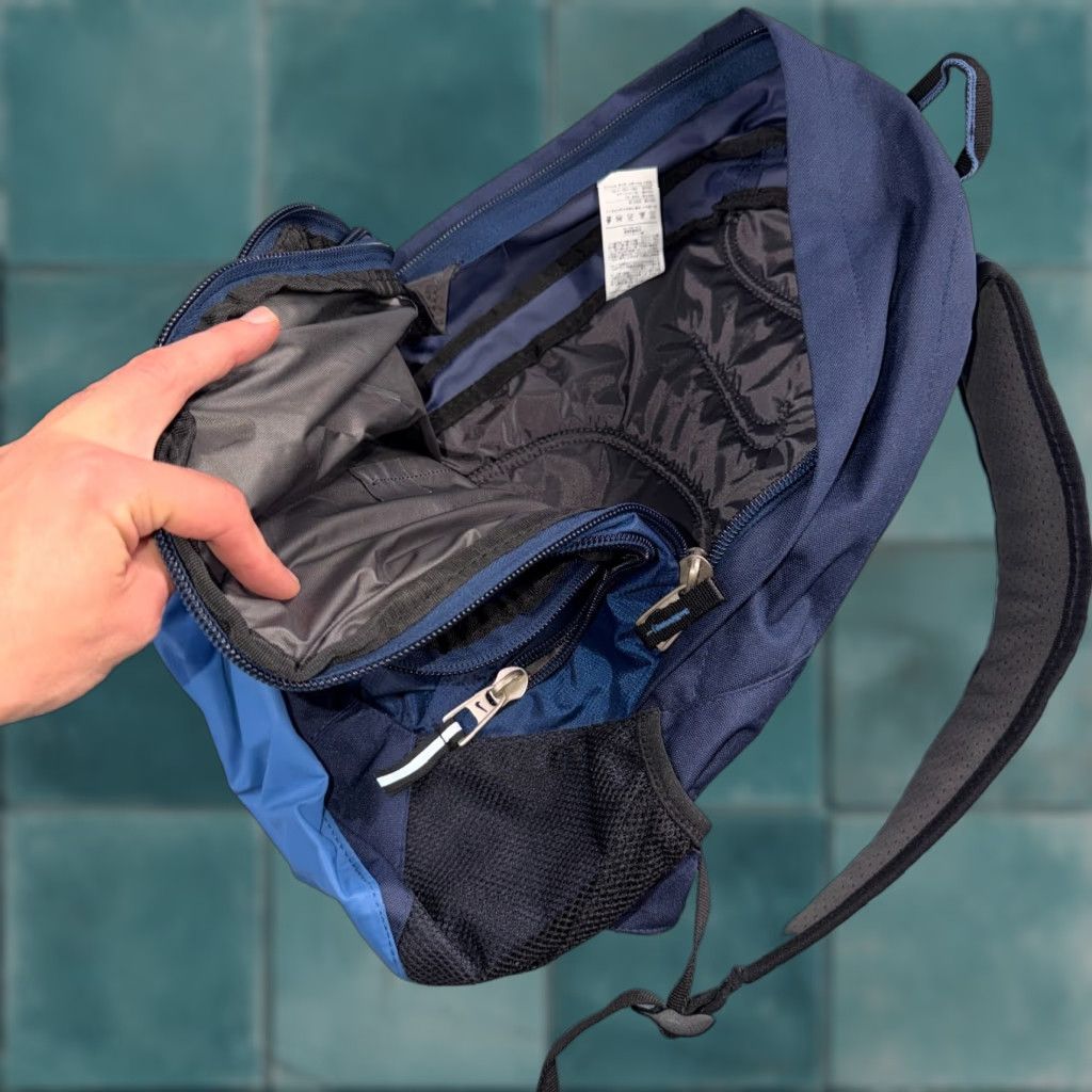 VTG Nike Backpack Blue Lots Of Pockets Gym Sports 90s Y2K Travel Carry On Bag Unisex Adults Large Polyester Nike Backpack Blue Pockets 90s Y2K School